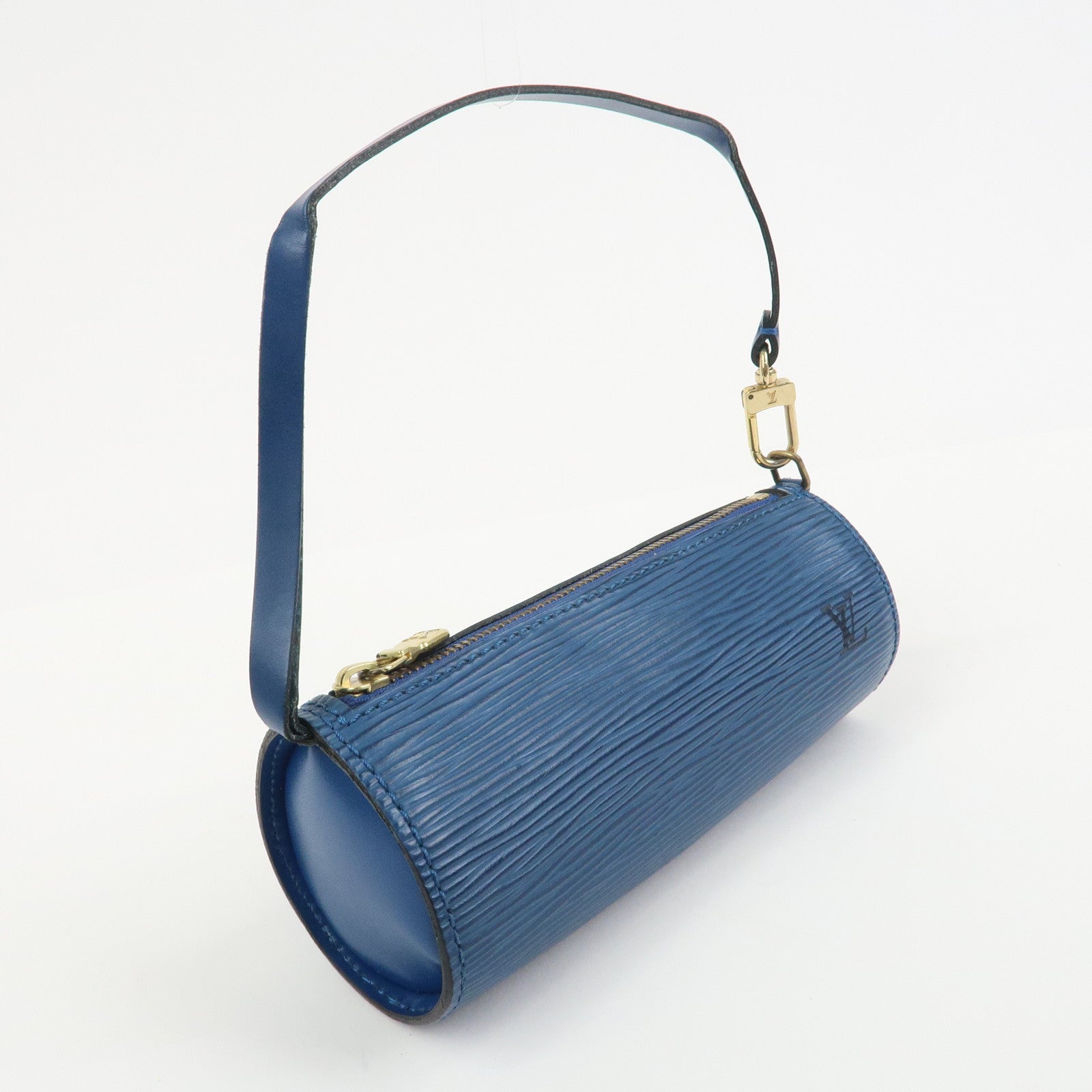 Louis Vuitton Epi Set of 3 Leather Soufflot Pouch Blue Kenya Brown