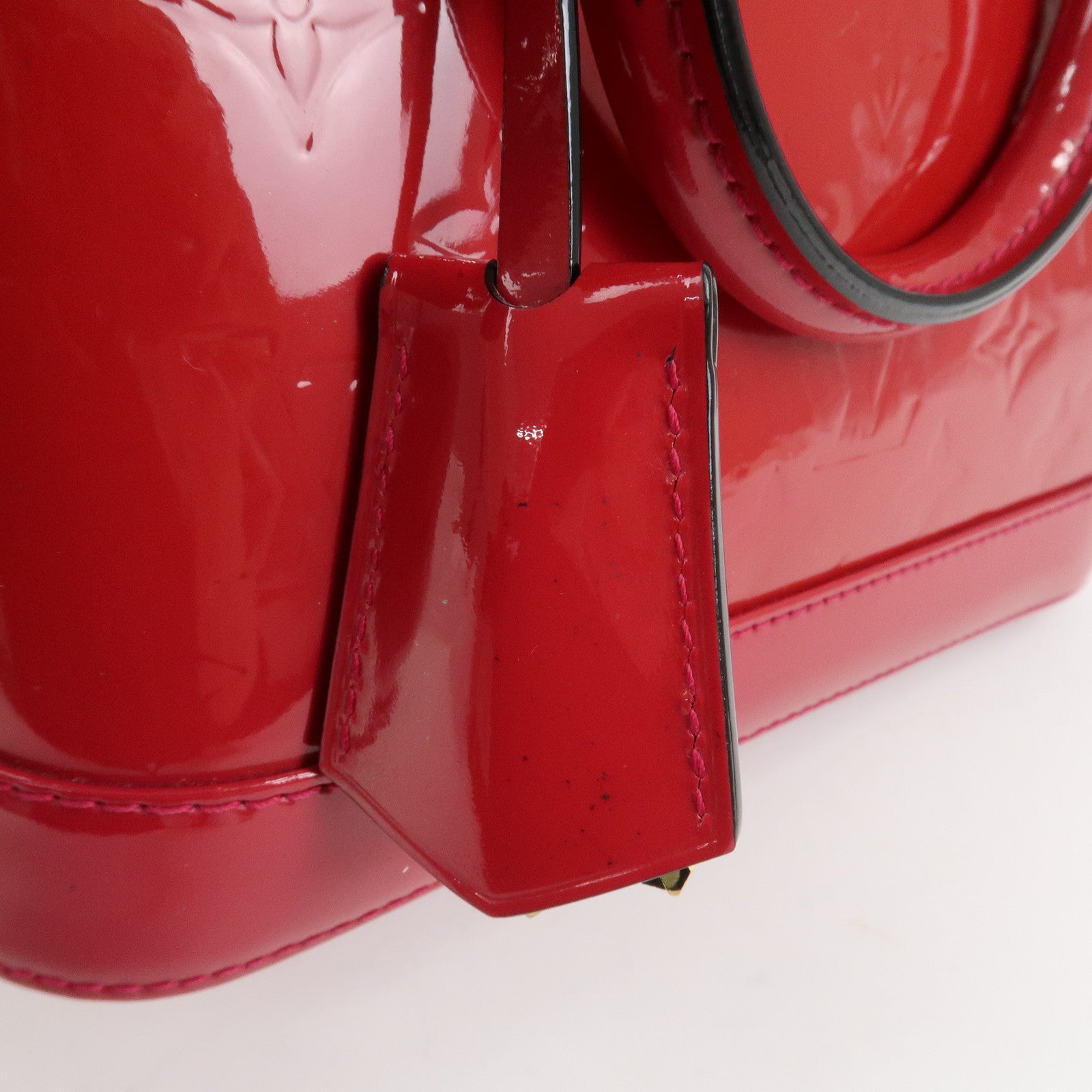 Louis Vuitton Monogram Vernis Leather Alma BB 2Way Bag Red M91606