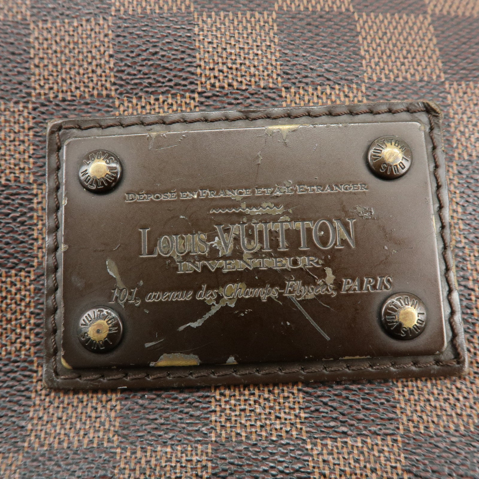 Louis Vuitton Damier Brooklyn Messenger Shoulder Bag Brown N51211