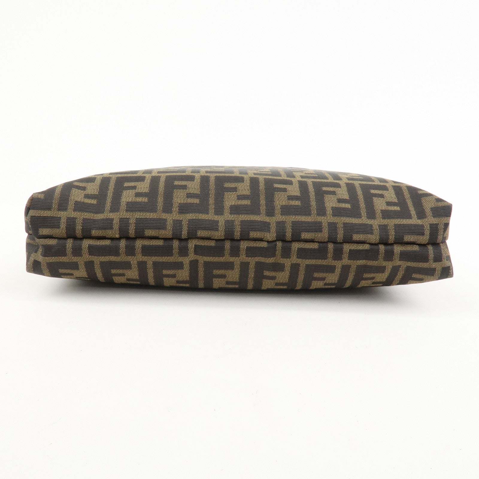 FENDI Zucca Canvas Leather Shoulder Bag Hand Bag Brown 83150870992