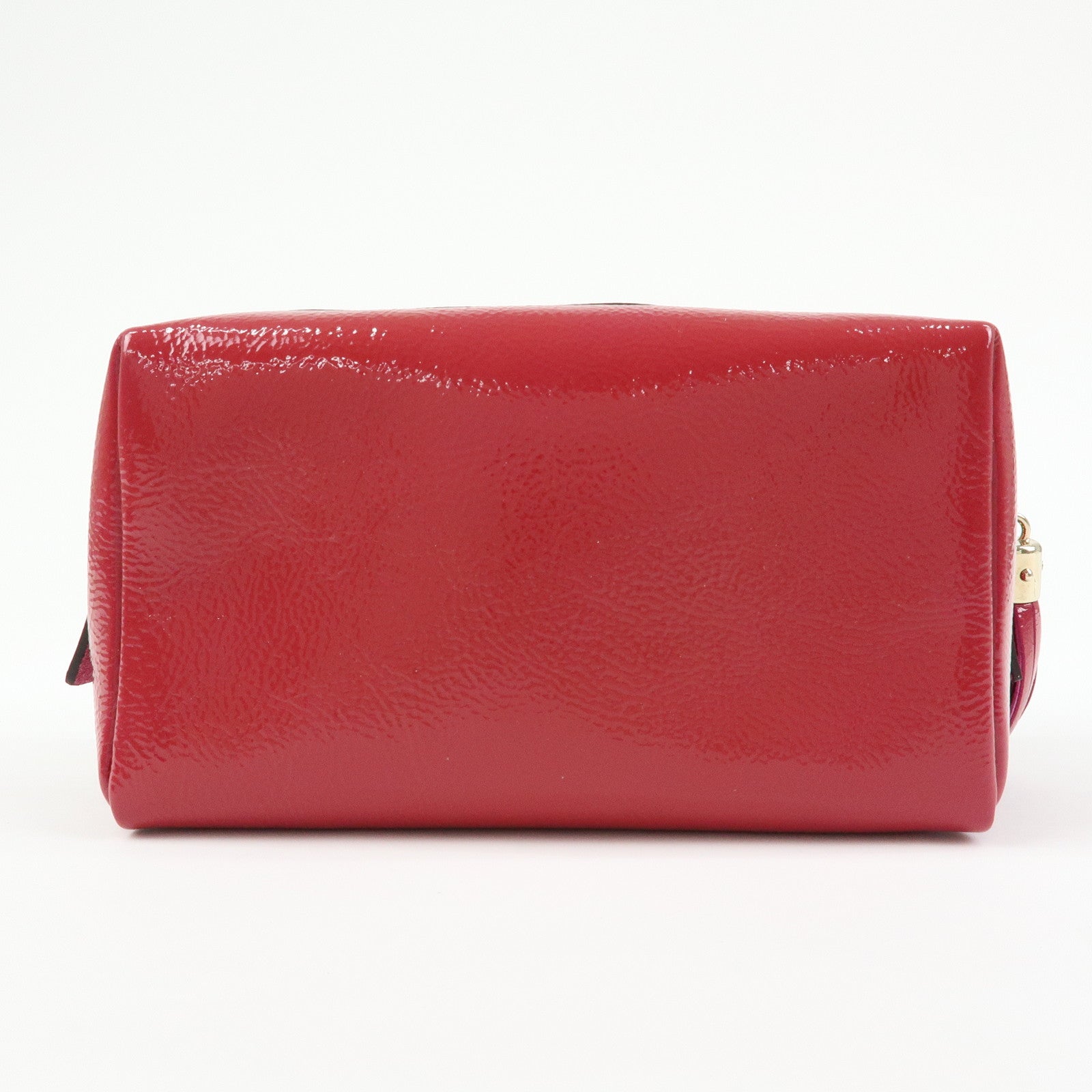 GUCCI Soho Interlocking G Nylon Patent Leather Cosmetic Pouch Pink