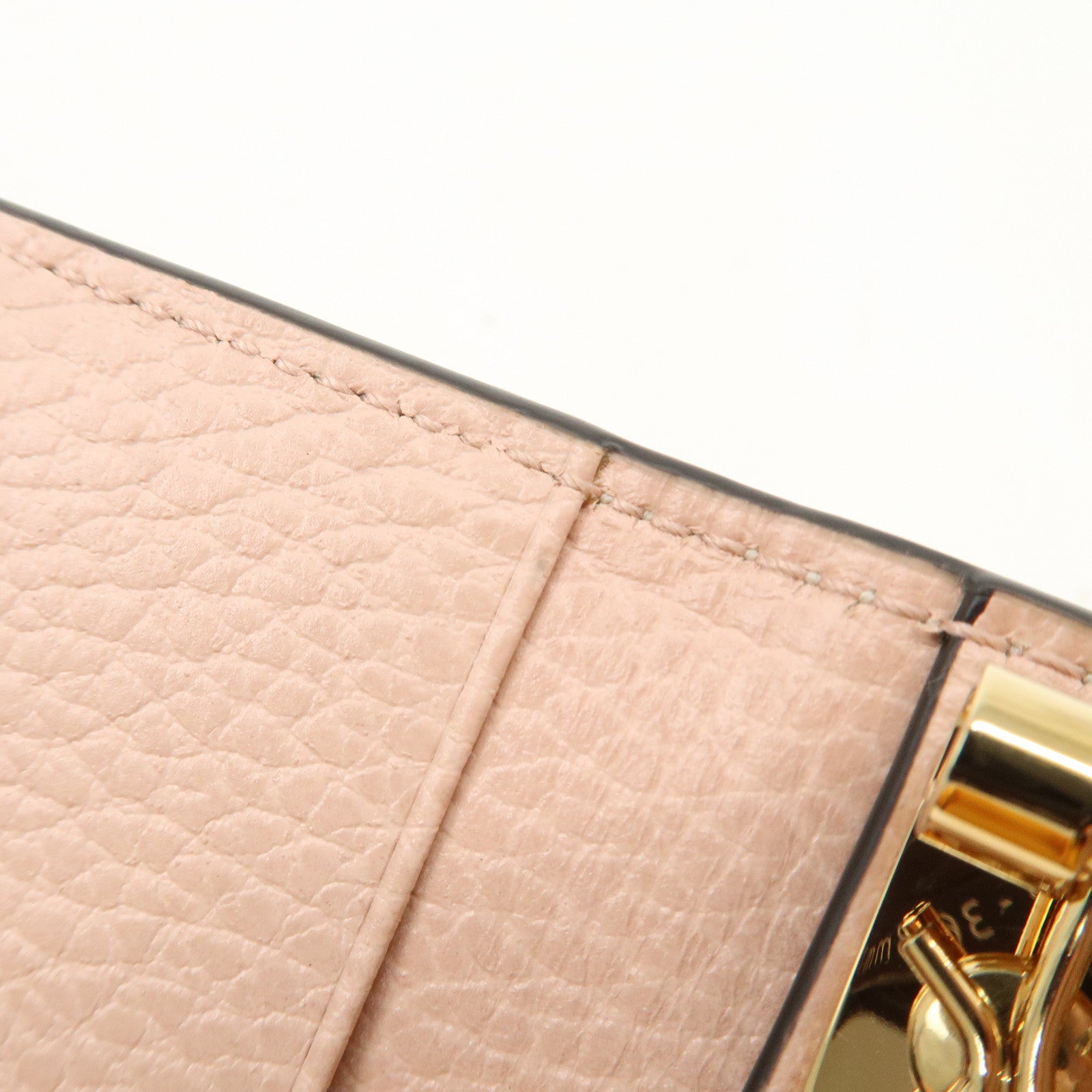 GUCCI GG Marmont Leather GG Supreme 6 Key Case Pink Beige 456118