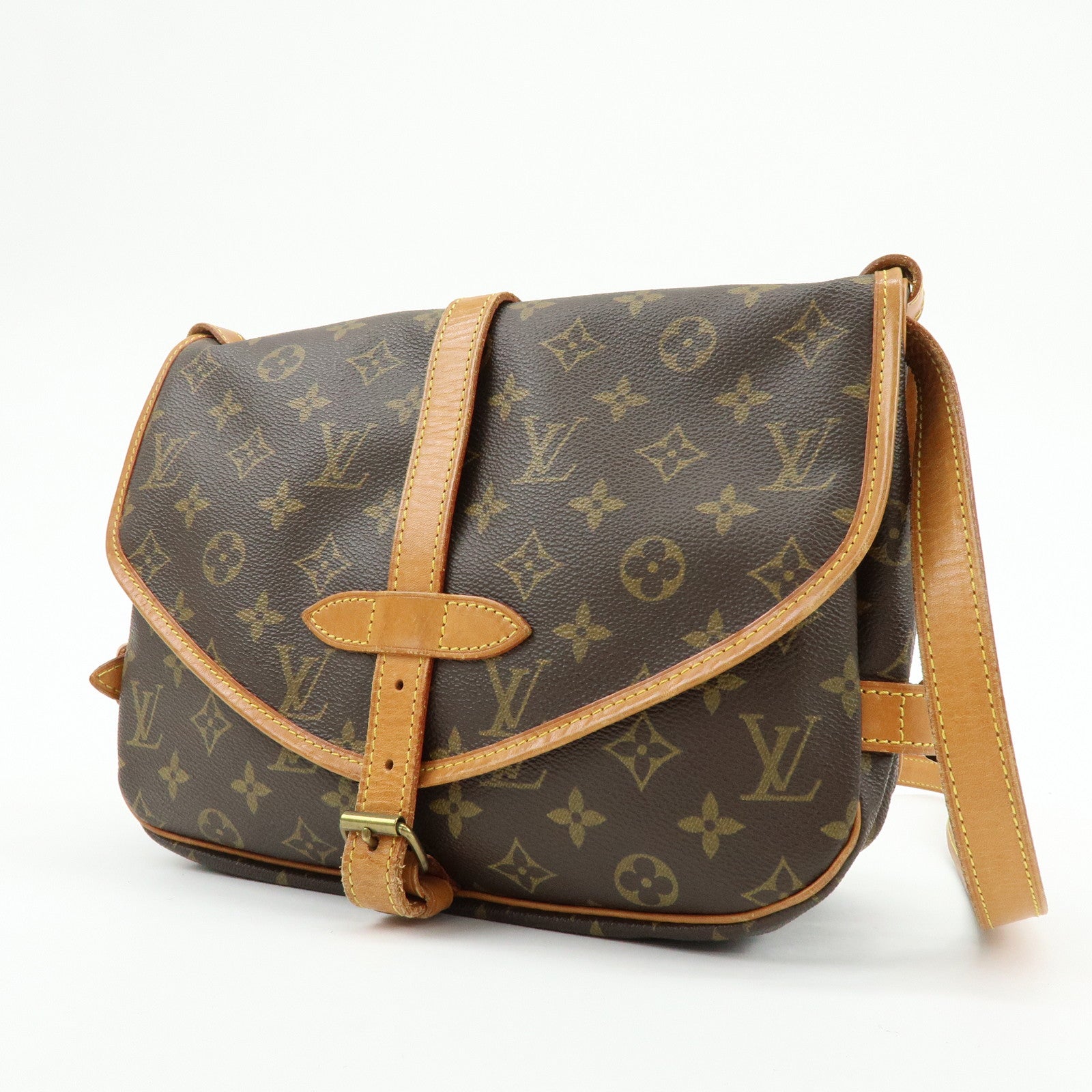Louis Vuitton Monogram Saumur 30 Shoulder Bag Brown M42256