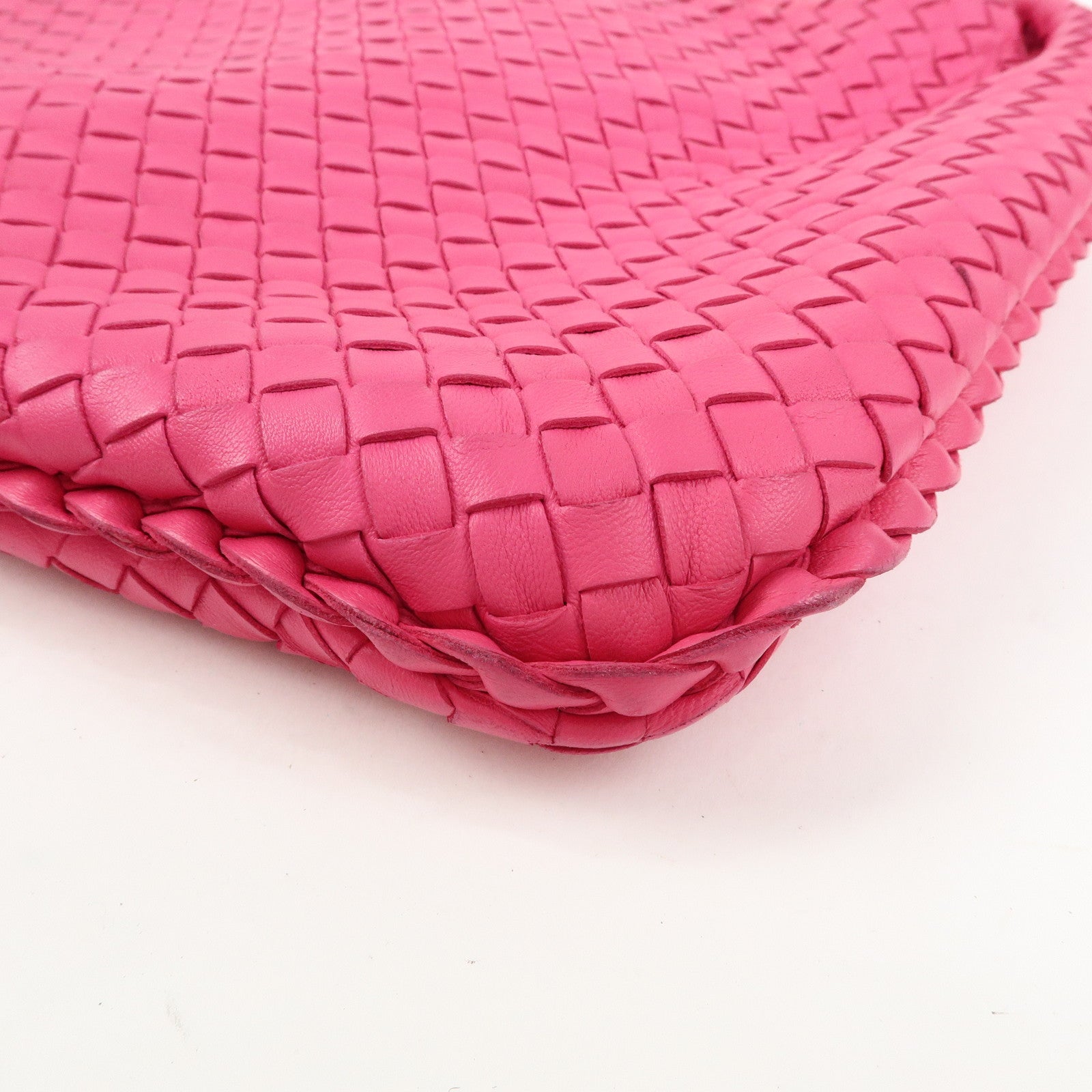 BOTTEGA VENETA Intrecciato Hobo Lamb Skin Shoulder Hand Bag 115653