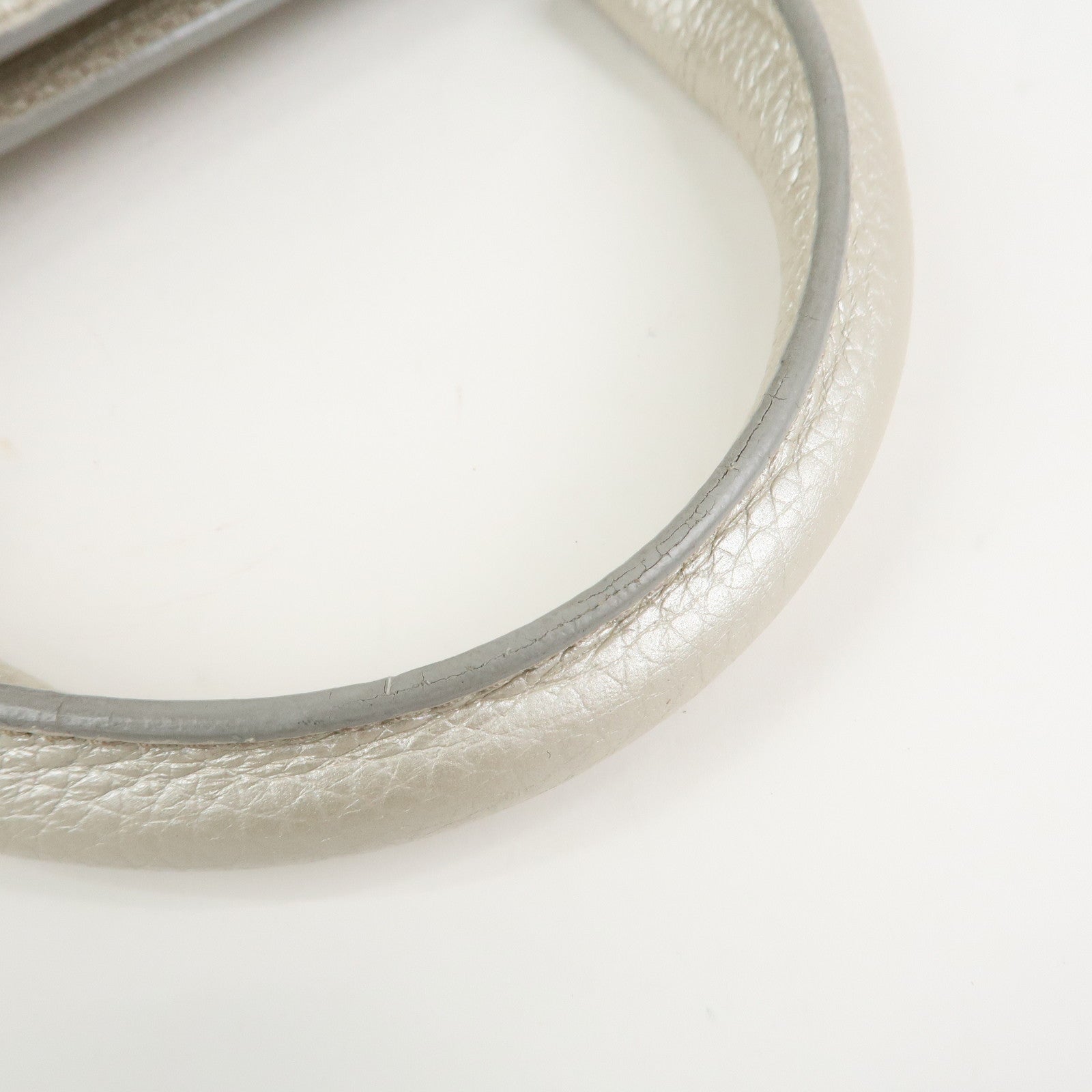 CELINE Macadam Engraved Leather Boogie Bag Hand Bag Gold