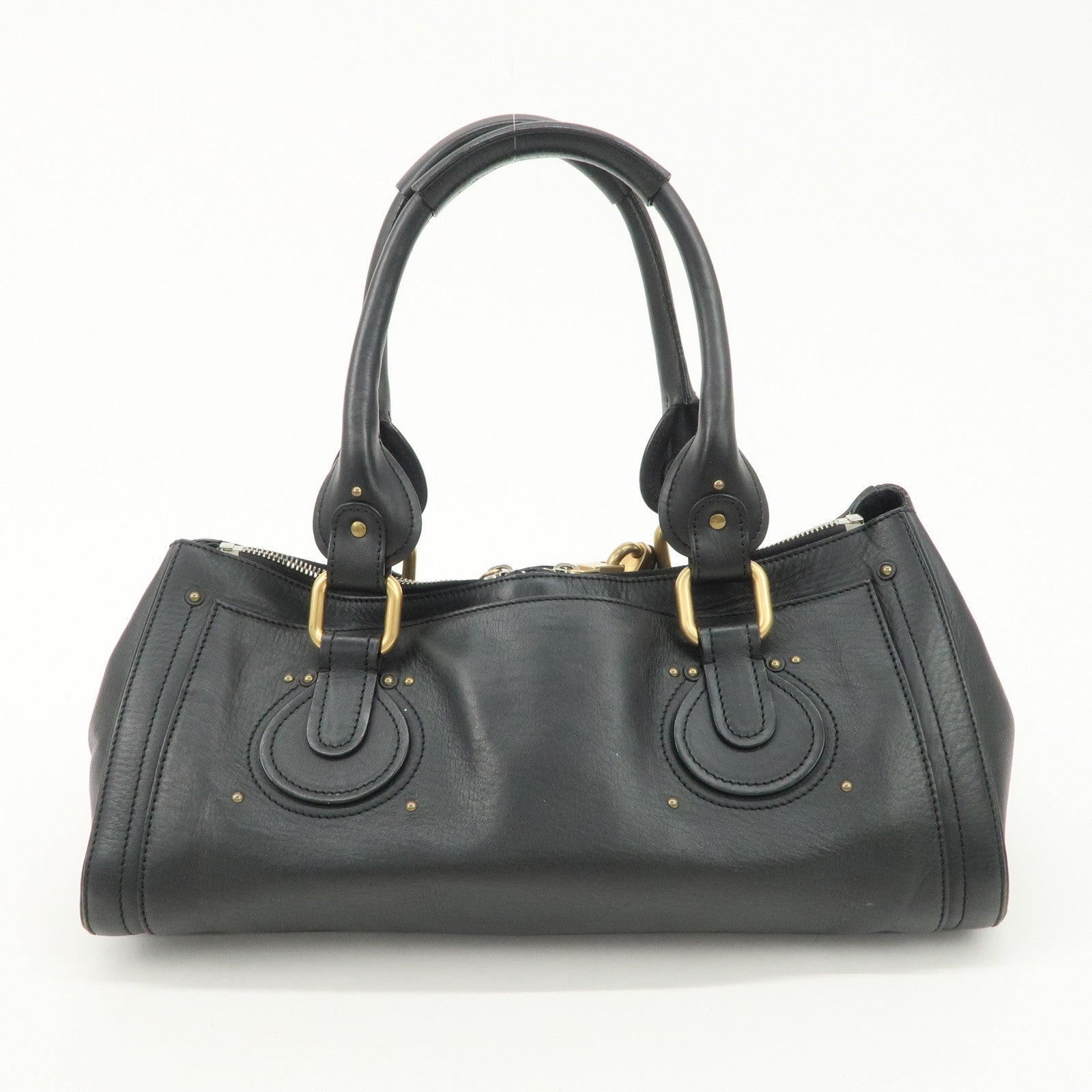Chloe Paddington Leather Hand Bag Shoulder Bag Black