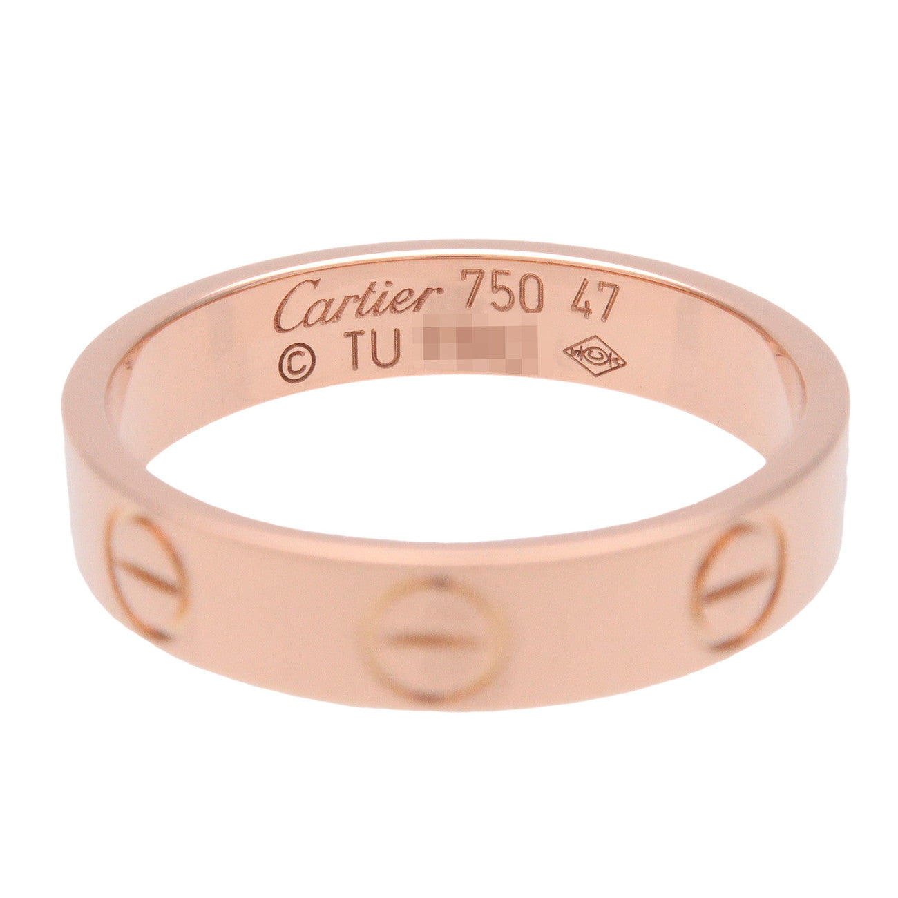 Cartier Mini Love Ring K18 750PG #47 US4.25-4.5 EU47 HK9