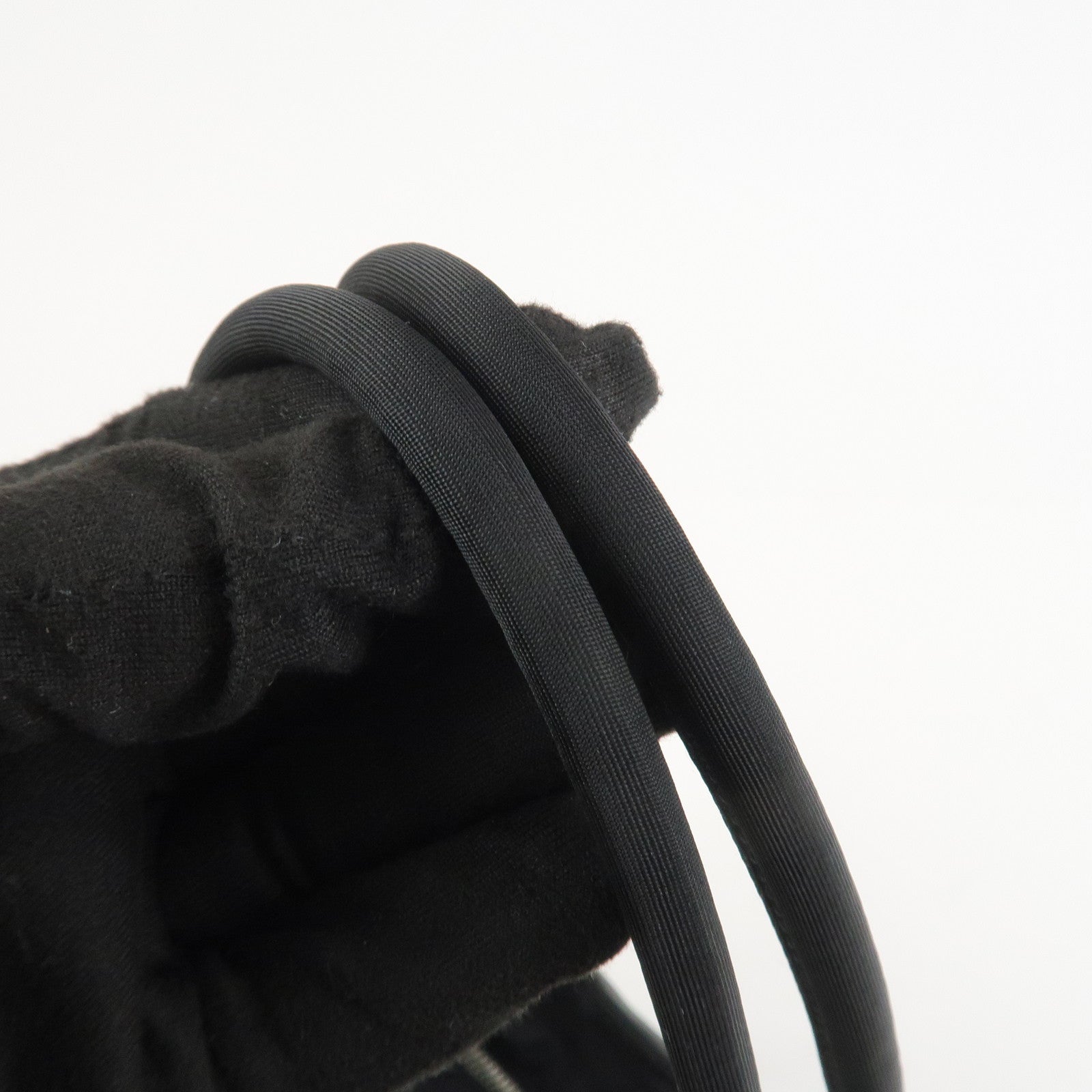 PRADA Triangle Logo Nylon Tote Bag Shoulder Bag Black