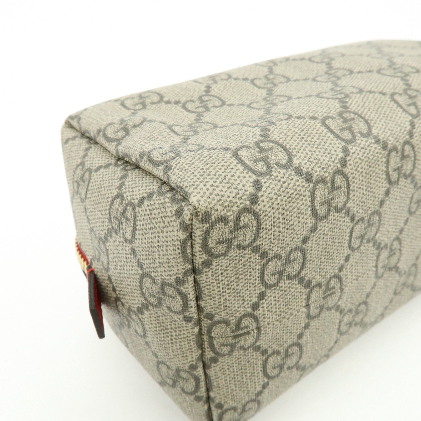 GUCCI GG Marmont GG Supreme Cosmetic Pouch Brown Red 548393