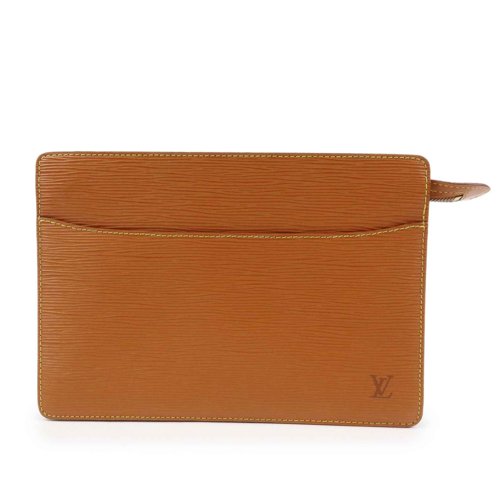 Louis Vuitton Epi Pochette Homme Clutch Bag Zipang Gold M52528