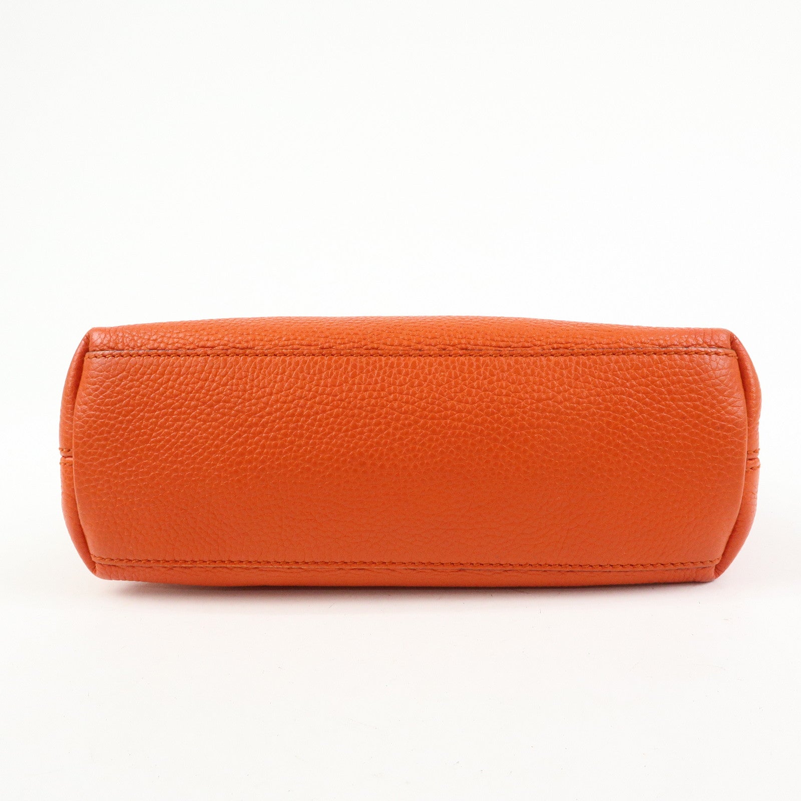 GUCCI SOHO Leather Tassel Chain Shoulder Bag Orange 387043