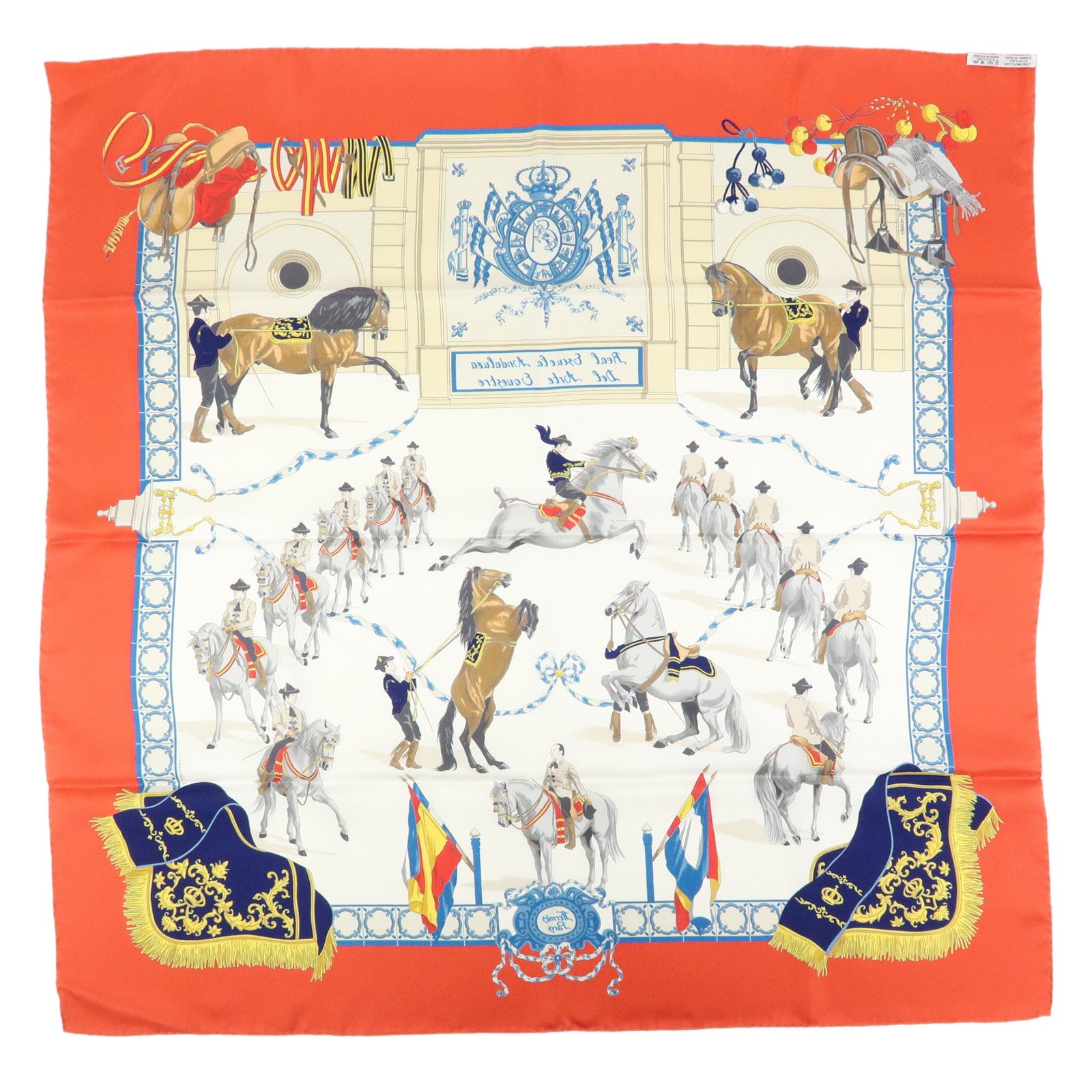 HERMES Carre 90 Silk Scarf Real Escuela AndaluzaDel Arte Ecuestre
