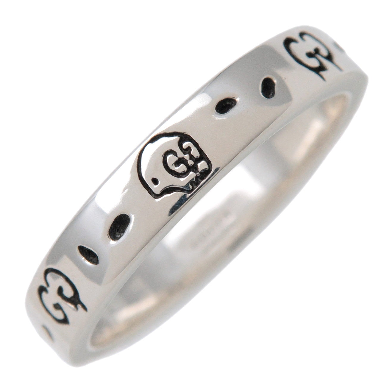 GUCCI Ghost Ring SV925 #21 US9.5 EU61 HK21 Silver 477932
