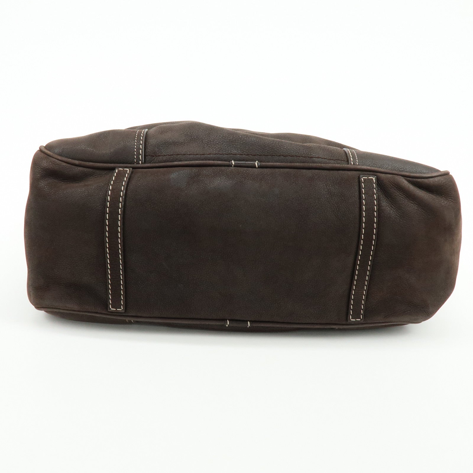 LOEWE Anagram Leather 2Way Bag Boston Bag Shoulder Bag Brown