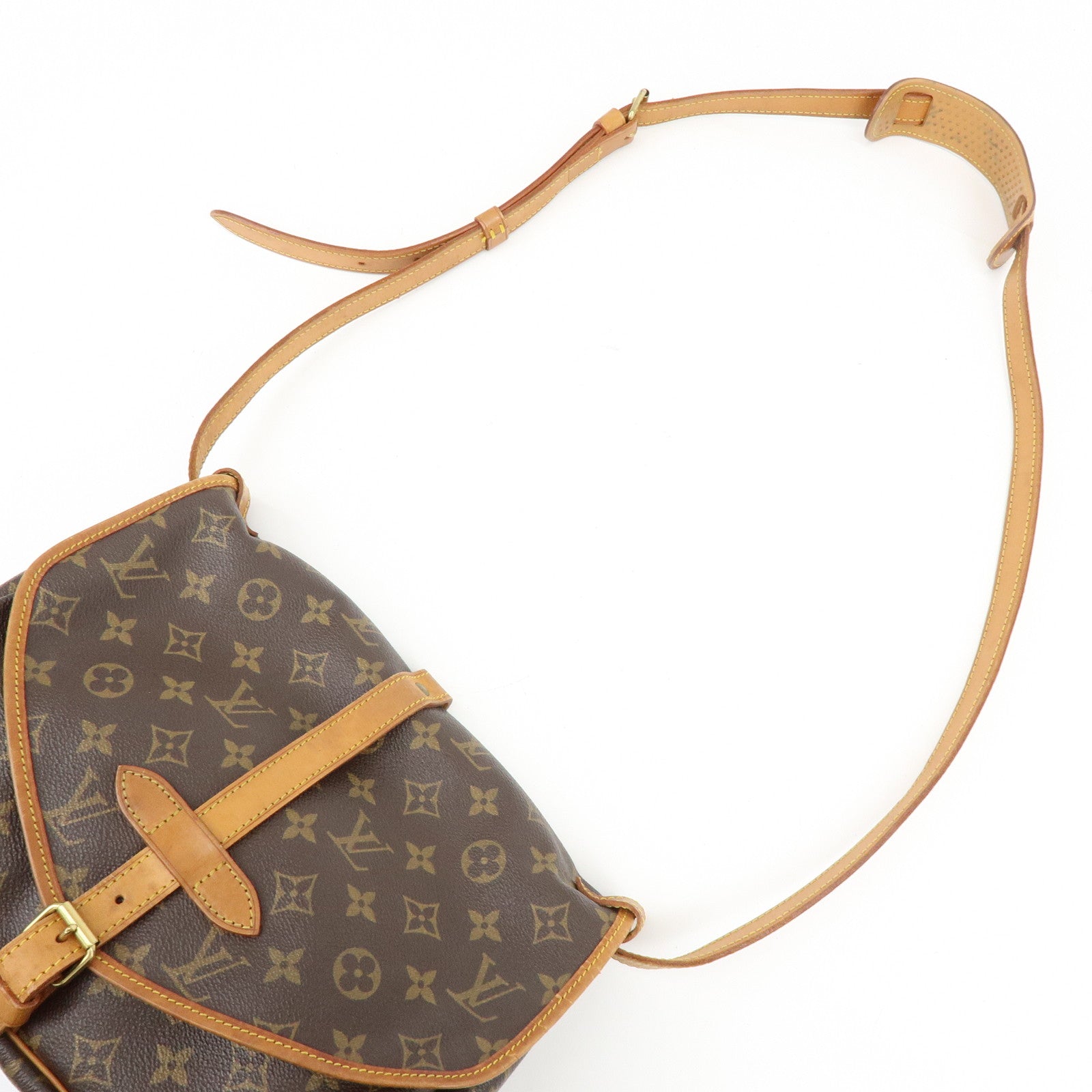 Louis Vuitton Monogram Saumur 30 Canvas Shoulder Bag Brown M42256