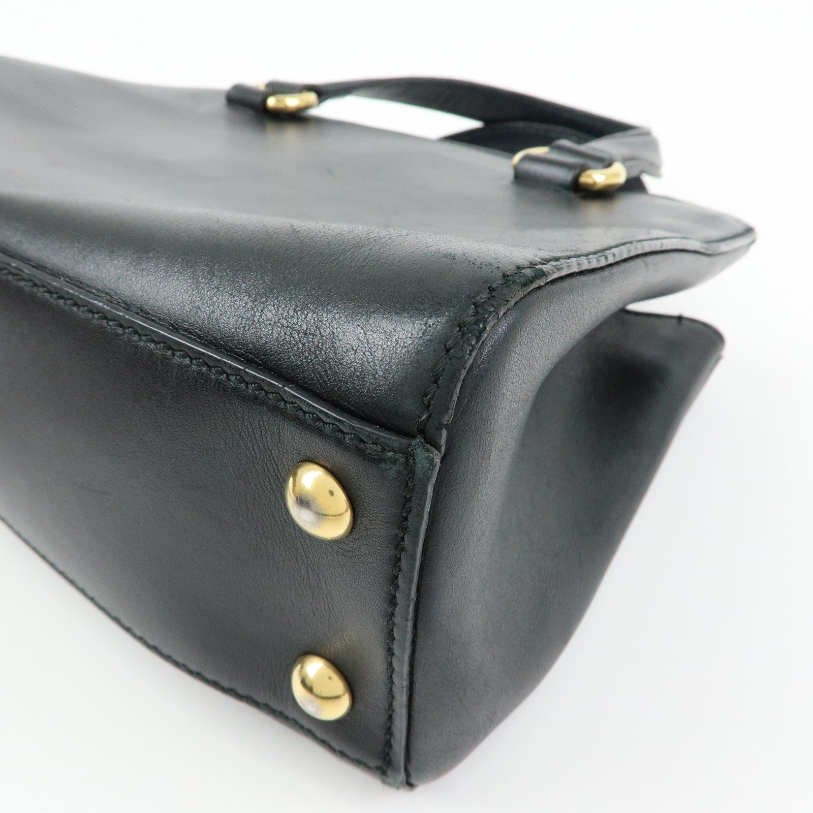 GUCCI Sylvie Sherry Canvas Leather 2Way Shoulder Bag Black 460331