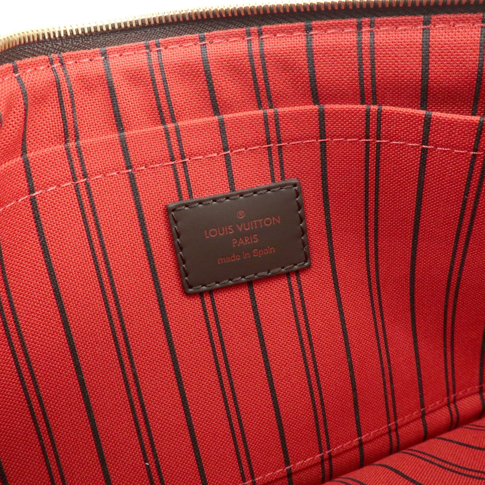 Louis Vuitton Damier Canvas Pouch for Neverfull MM Ebene N41358