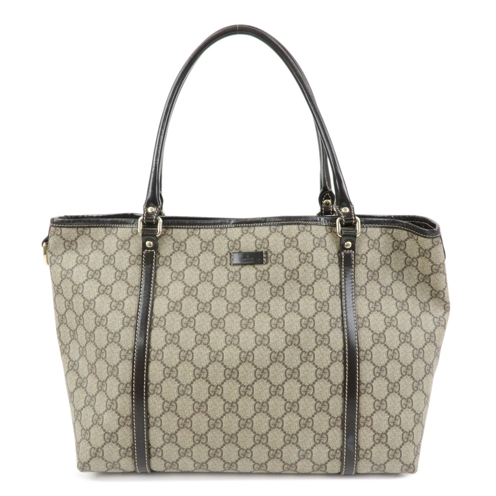 GUCCI GG Supreme Patent Leather Tote Bag Shoulder Bag 197953