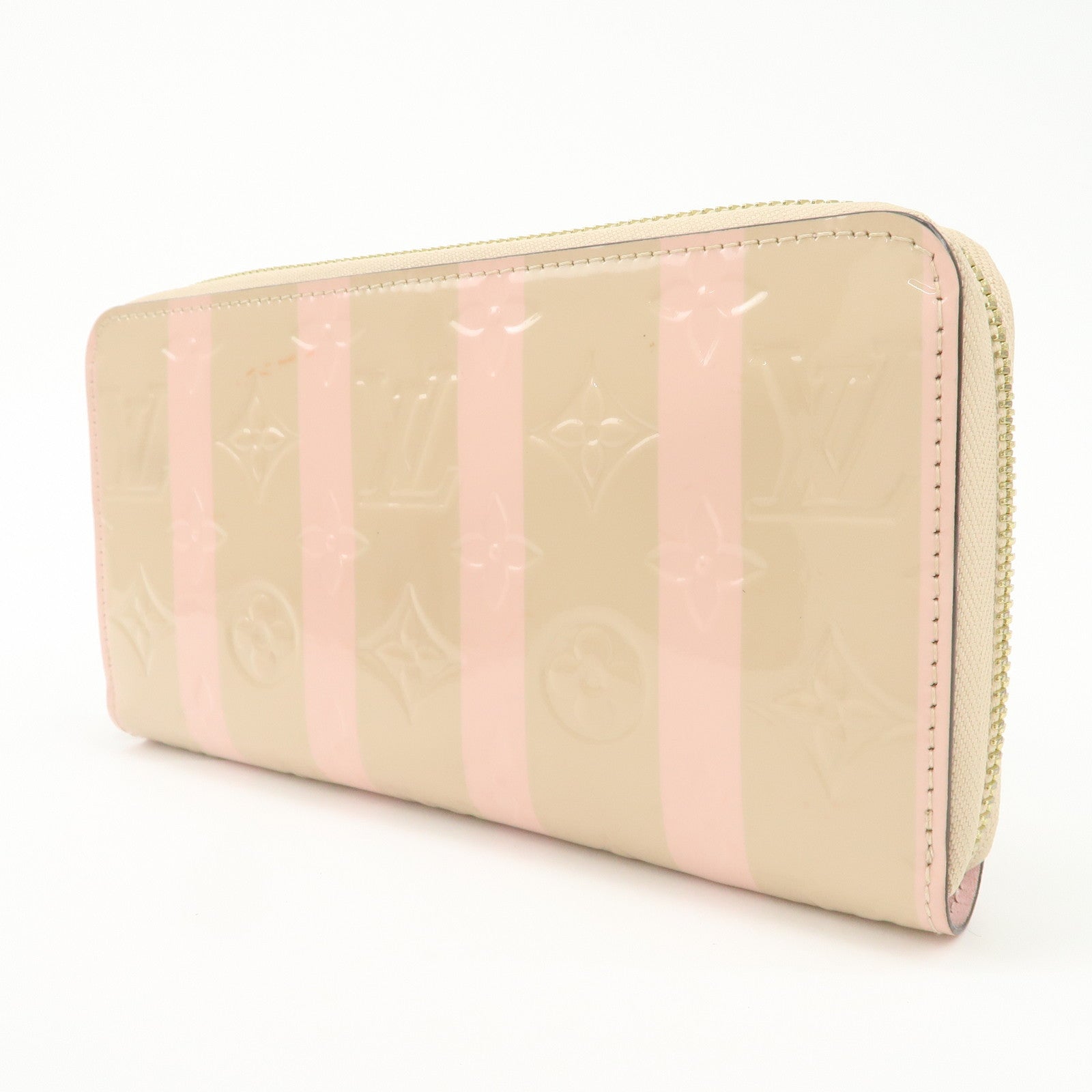 Louis Vuitton Vernis Leather Round Zippy Wallet Dune M58037