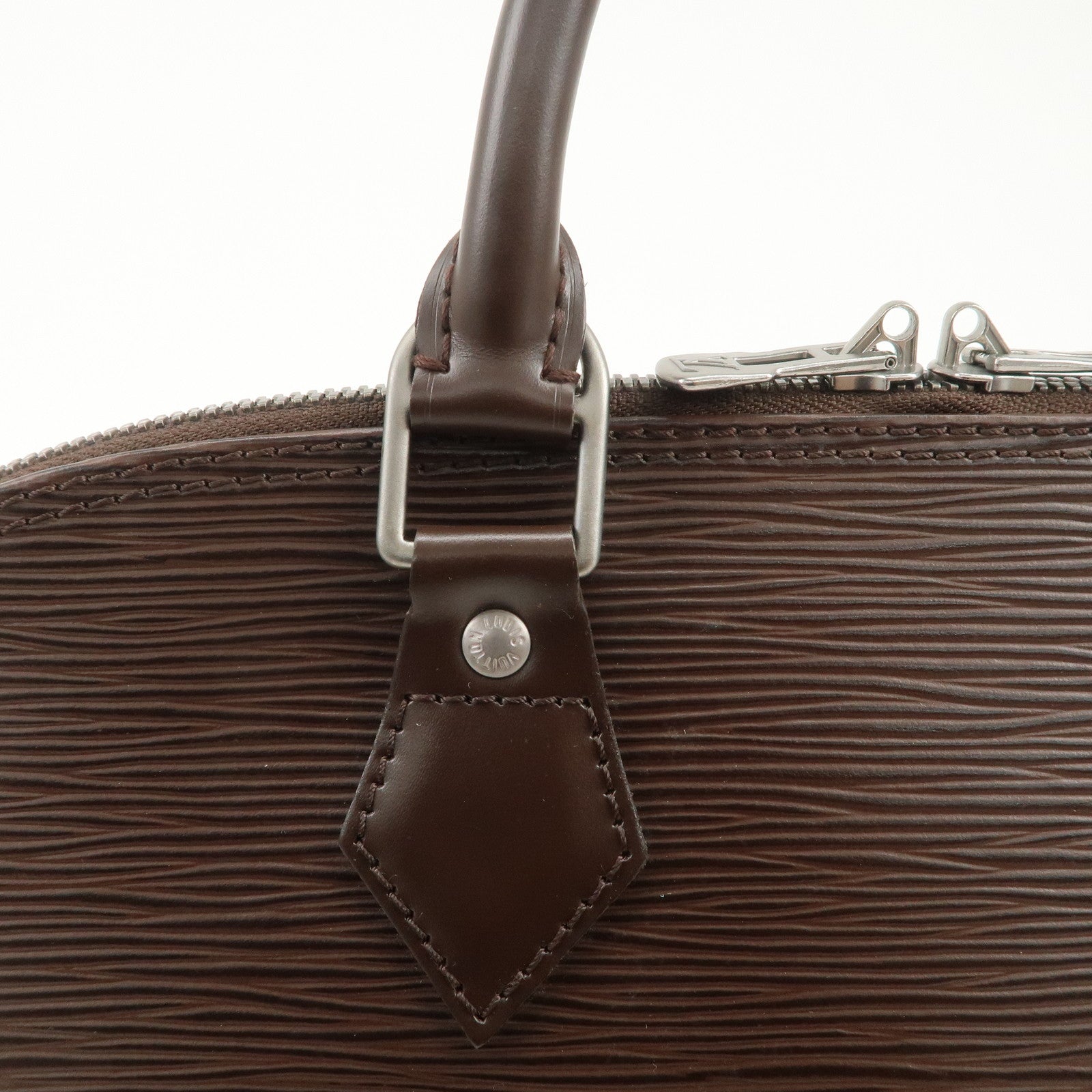 Louis Vuitton Epi Leather Alma Hand Bag Mocha M5214D