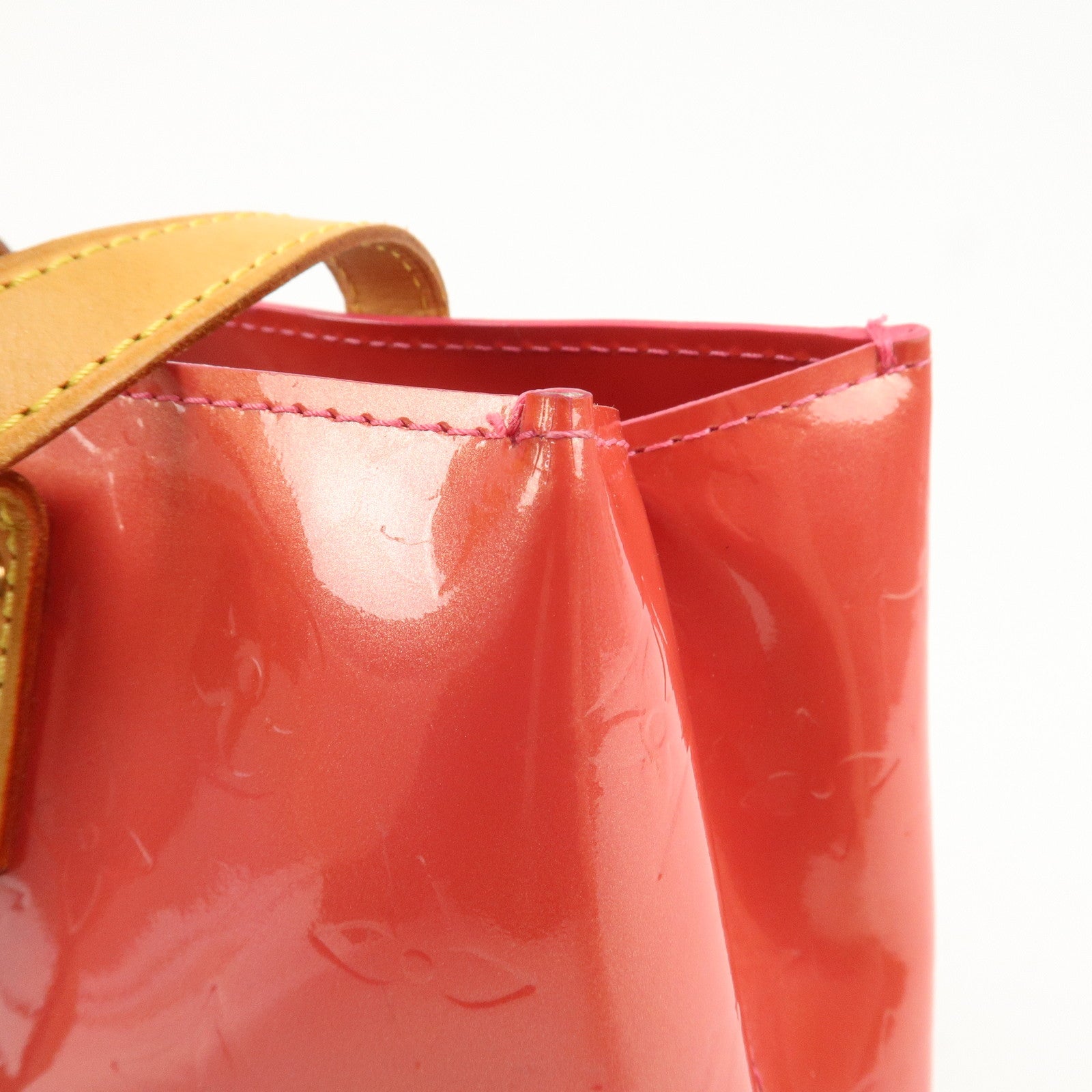 Louis Vuitton Monogram Vernis Lead PM Hand Bag Framboise M9132F