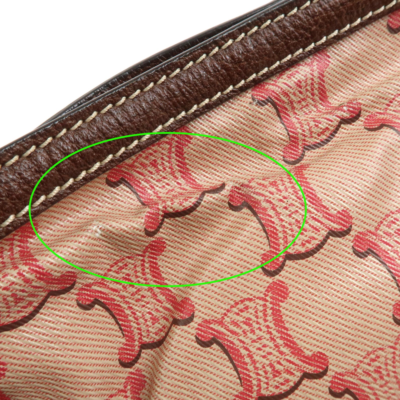 CELINE Bitter Sweet Macadam PVC Canvas Leather Hand Bag Pink