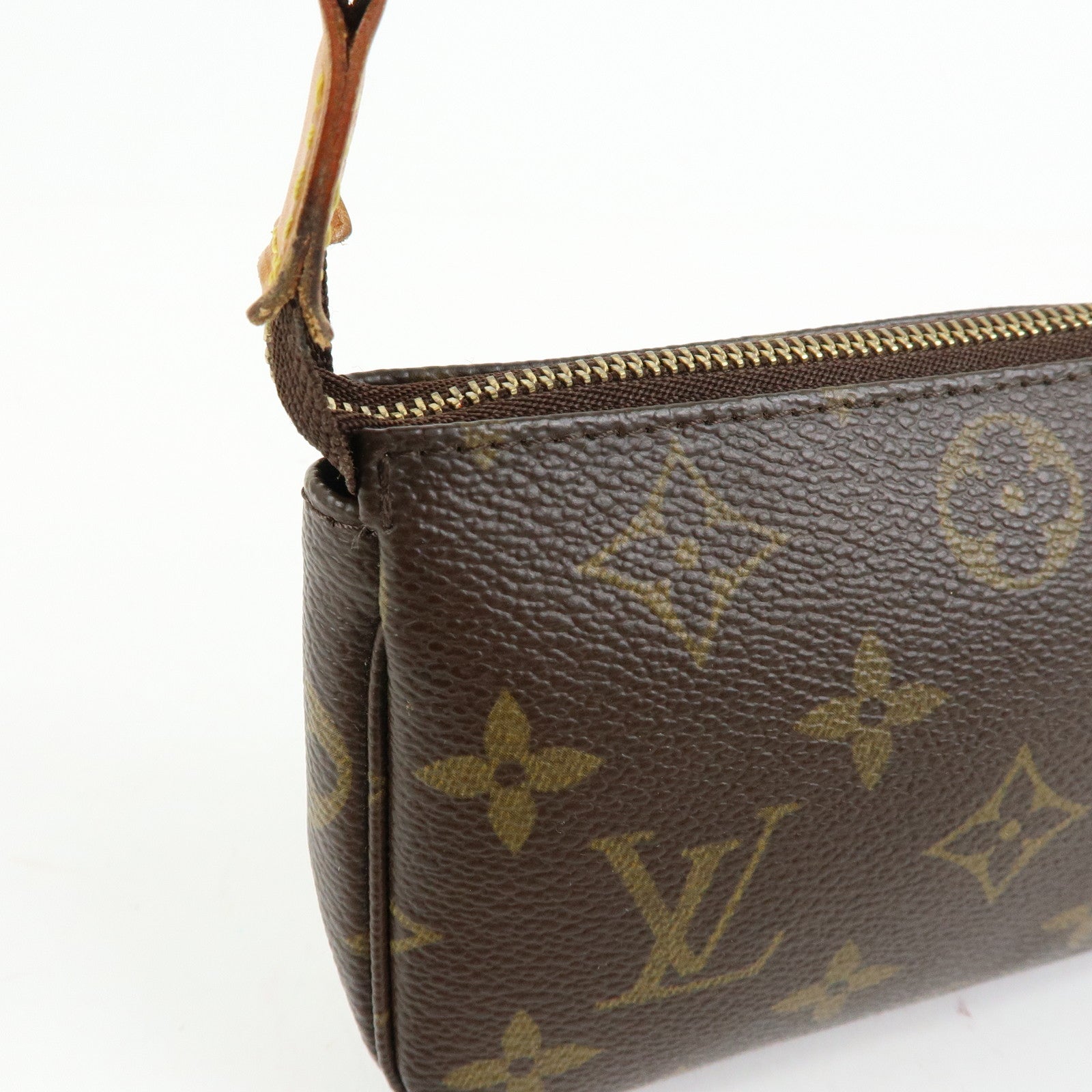 Louis Vuitton Monogram Mini Pochette Accessoires Hand Bag M58009