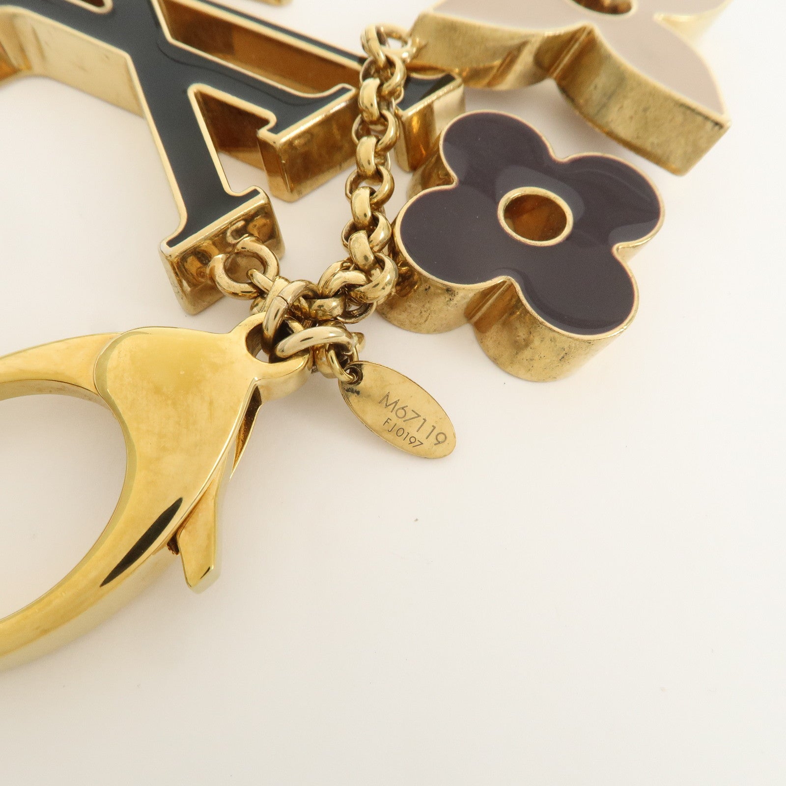 Louis Vuitton Fleur de Monogram Key Chain Bag Charm M67119