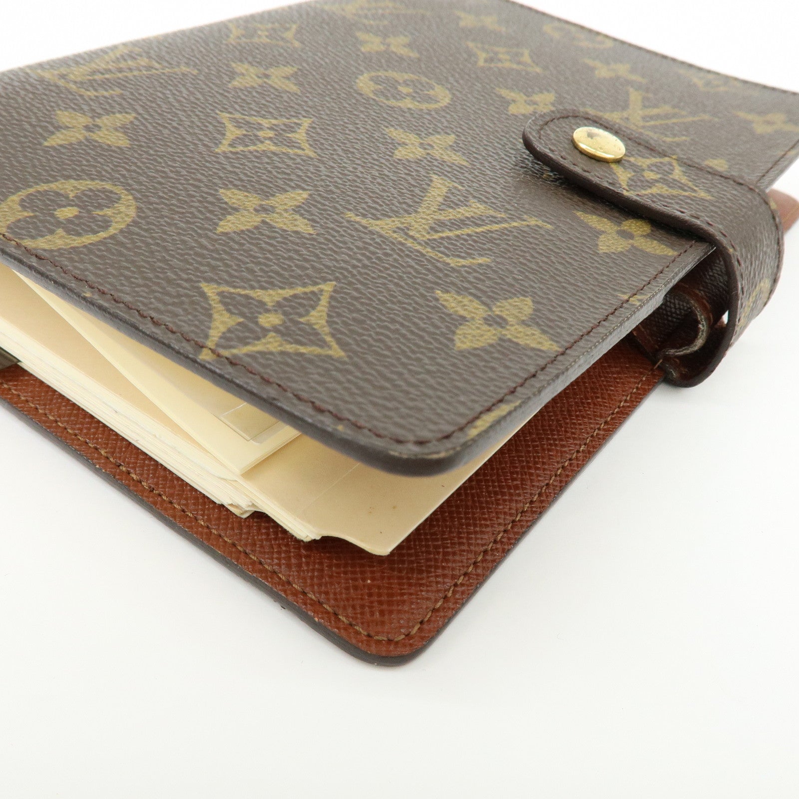 Louis Vuitton Monogram Agenda MM Planner Cover Brown R20004