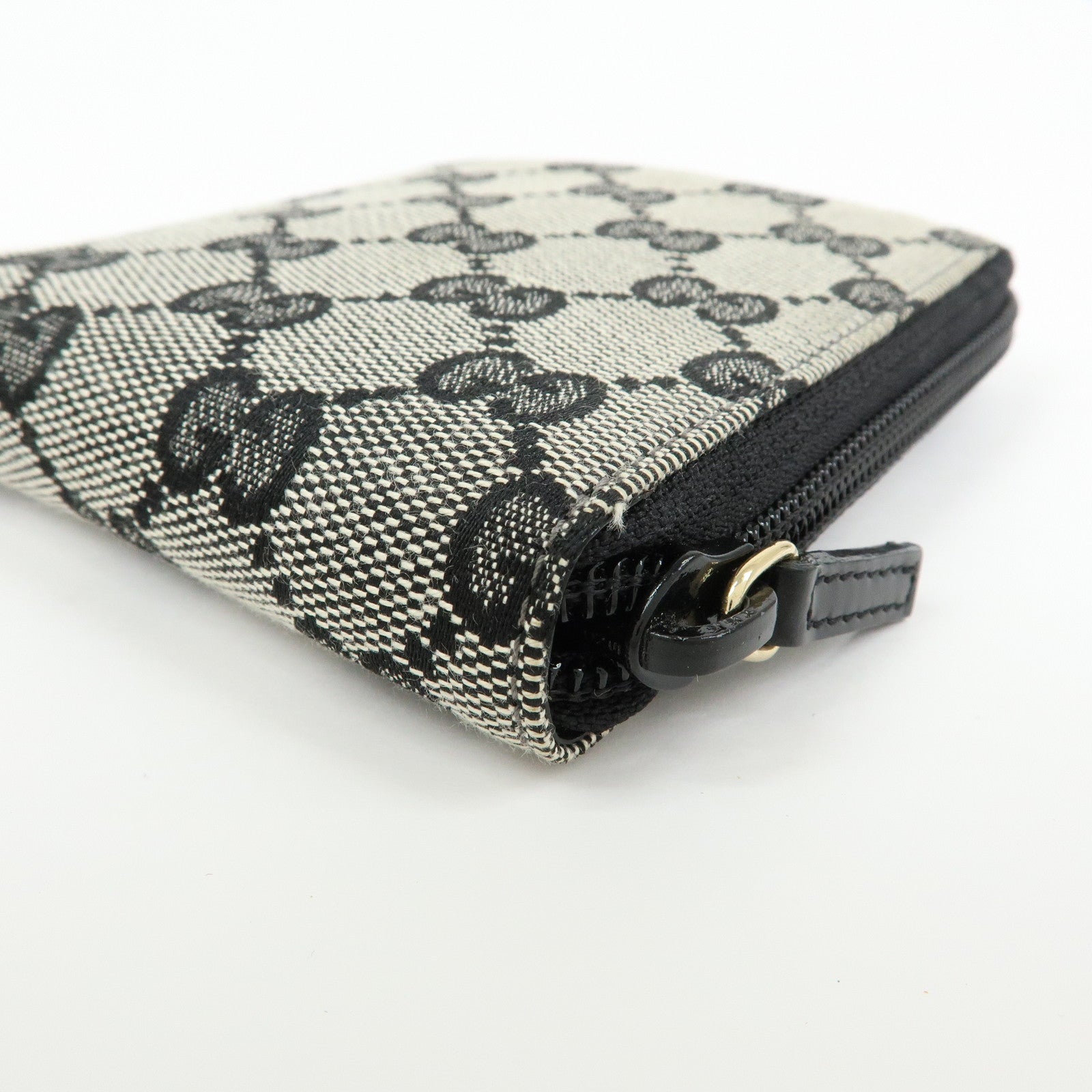 GUCCI GG Canvas Zippy Round Compact Wallet Black 035・203887・2213