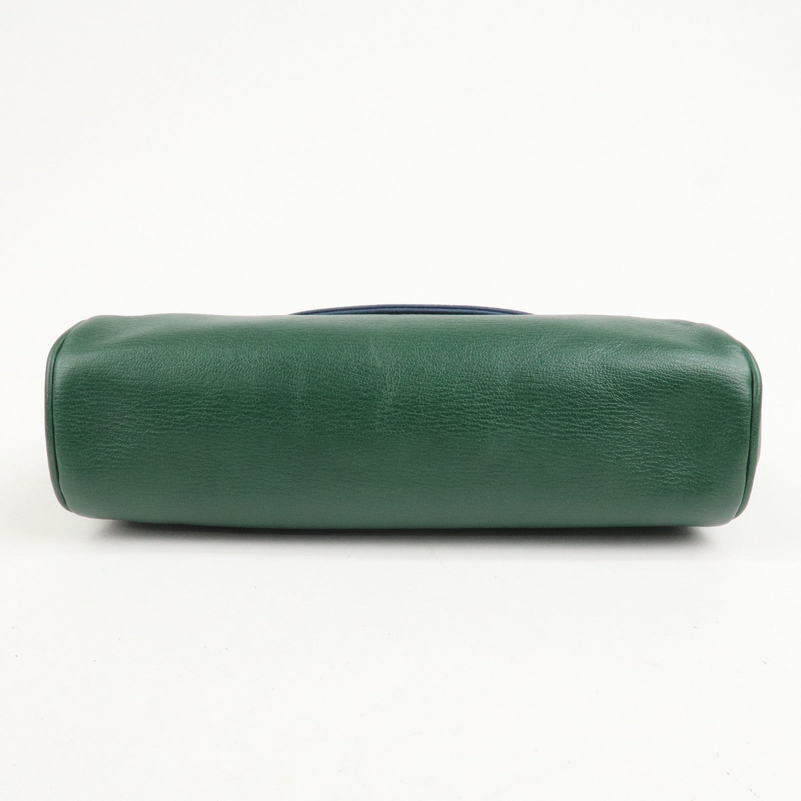 LOEWE Velazquez Suede Leather Clutch Bag Green Blue Gold HDW