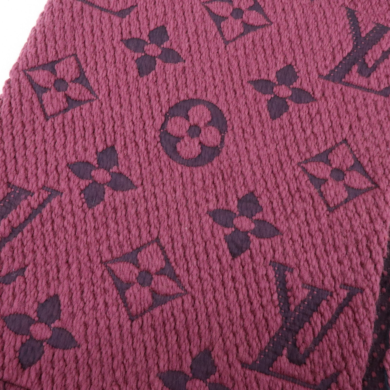 Louis Vuitton Echarpe Logomania Wool Silk Scarf Purple 413287