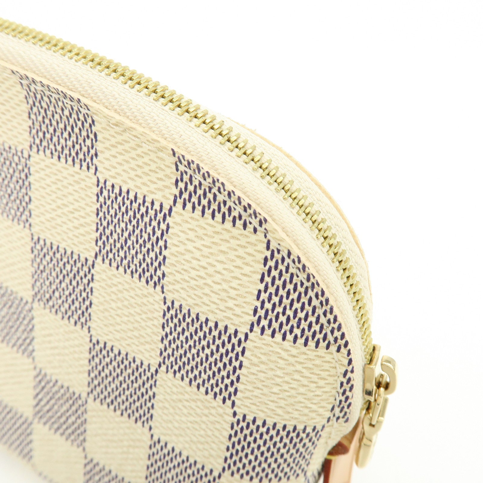 Louis Vuitton Damier Azur Canvas Pochette Cosmetic PM Pouch N60024