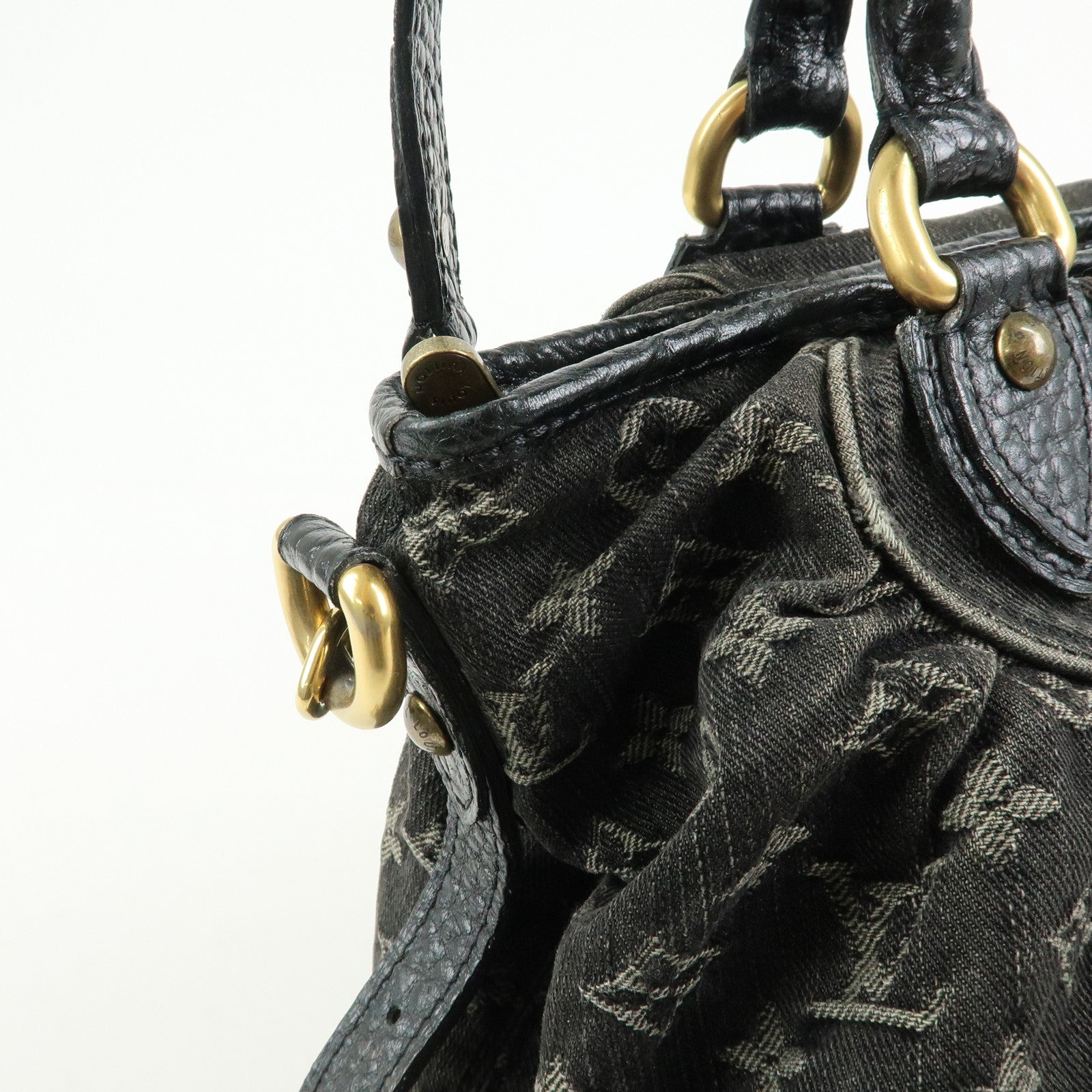 Louis Vuitton Monogram Denim Neo Cabby MM 2Way Bag Noir M95351