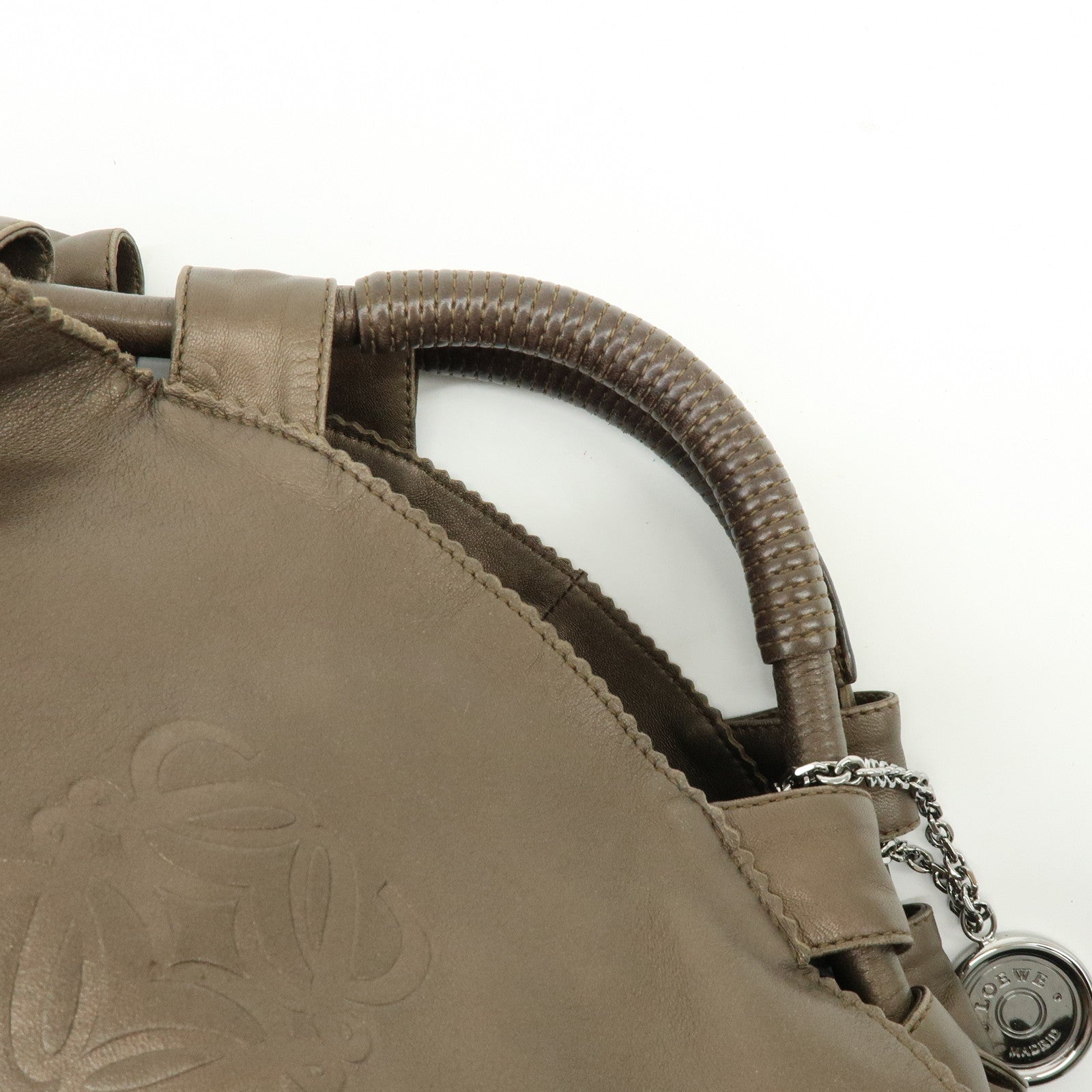 LOEWE Anagram Nappa Aire Nappa Leather Hand Bag Brown