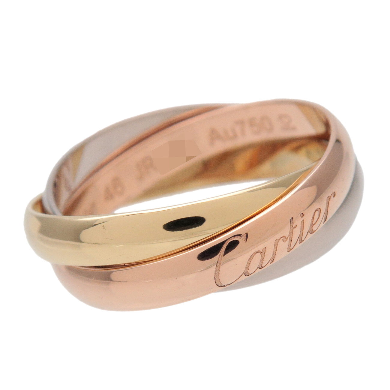 Cartier Trinity Ring SM K18 750YG/WG/PG #46 US4 EU46 HK8