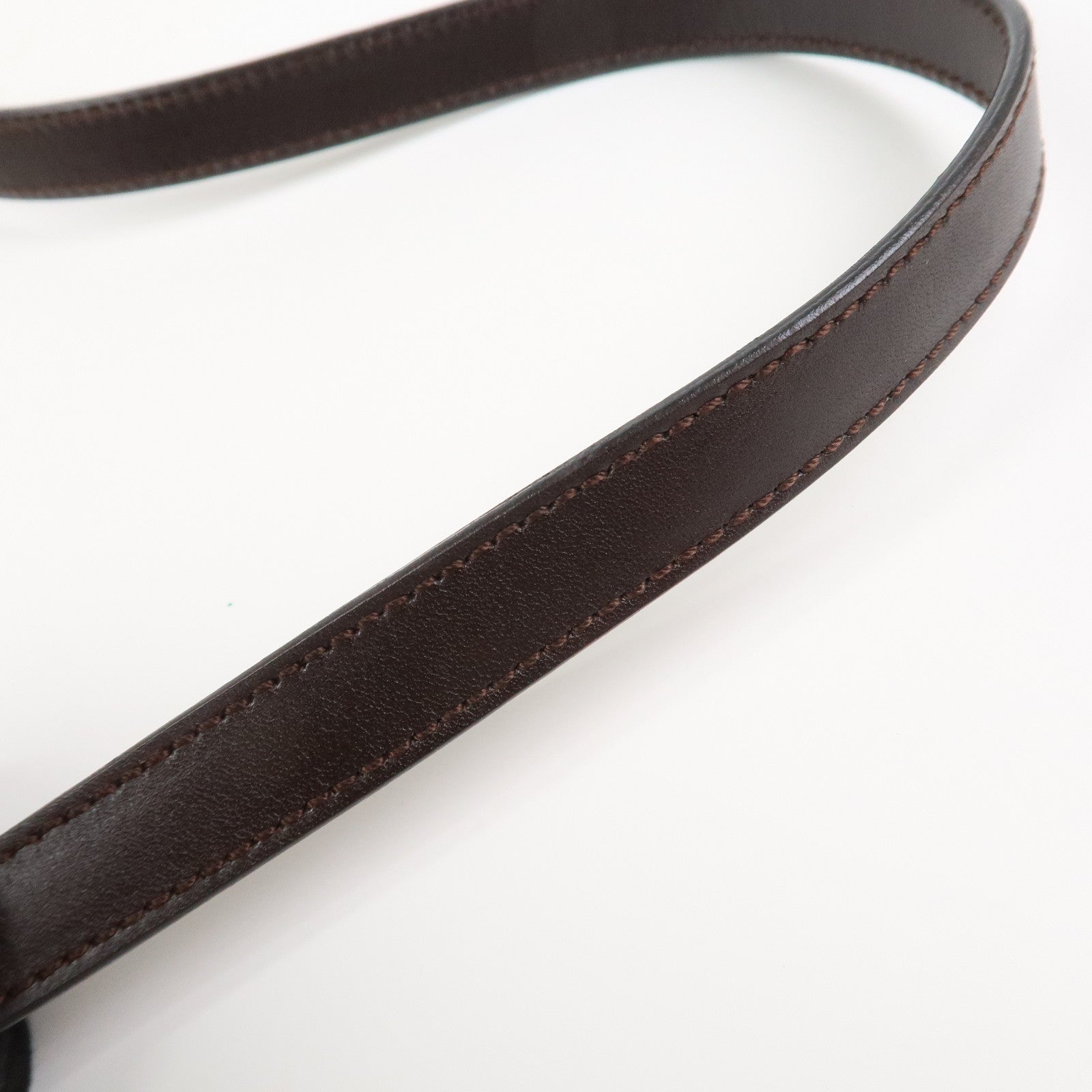 Ferragamo Gancini Canvas Leather Shoulder Bag Hand Bag Brown