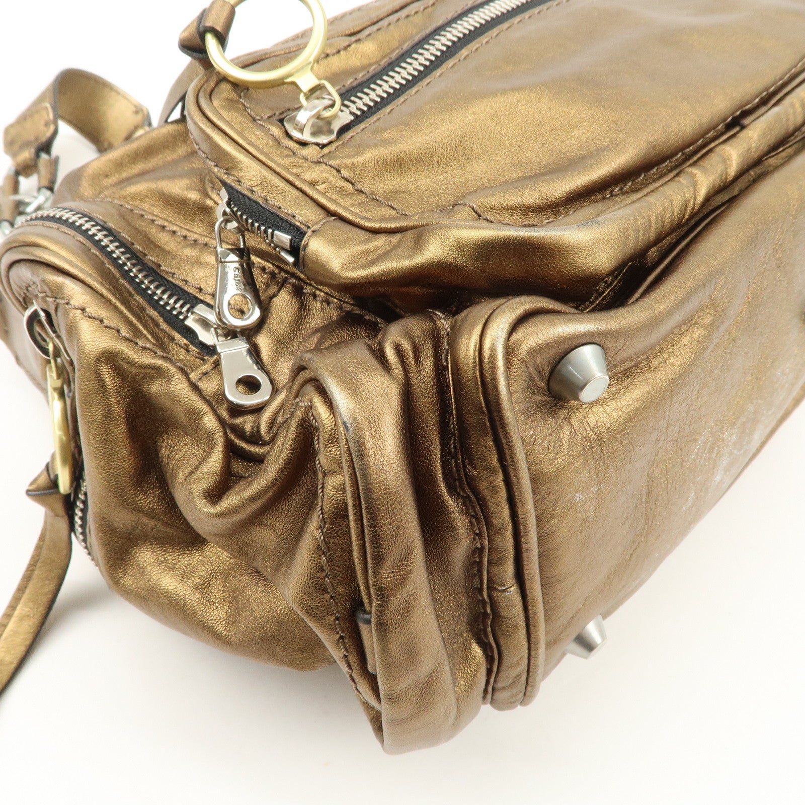 Chloe Betty Leather Shoulder Bag Hand Bag Bronze