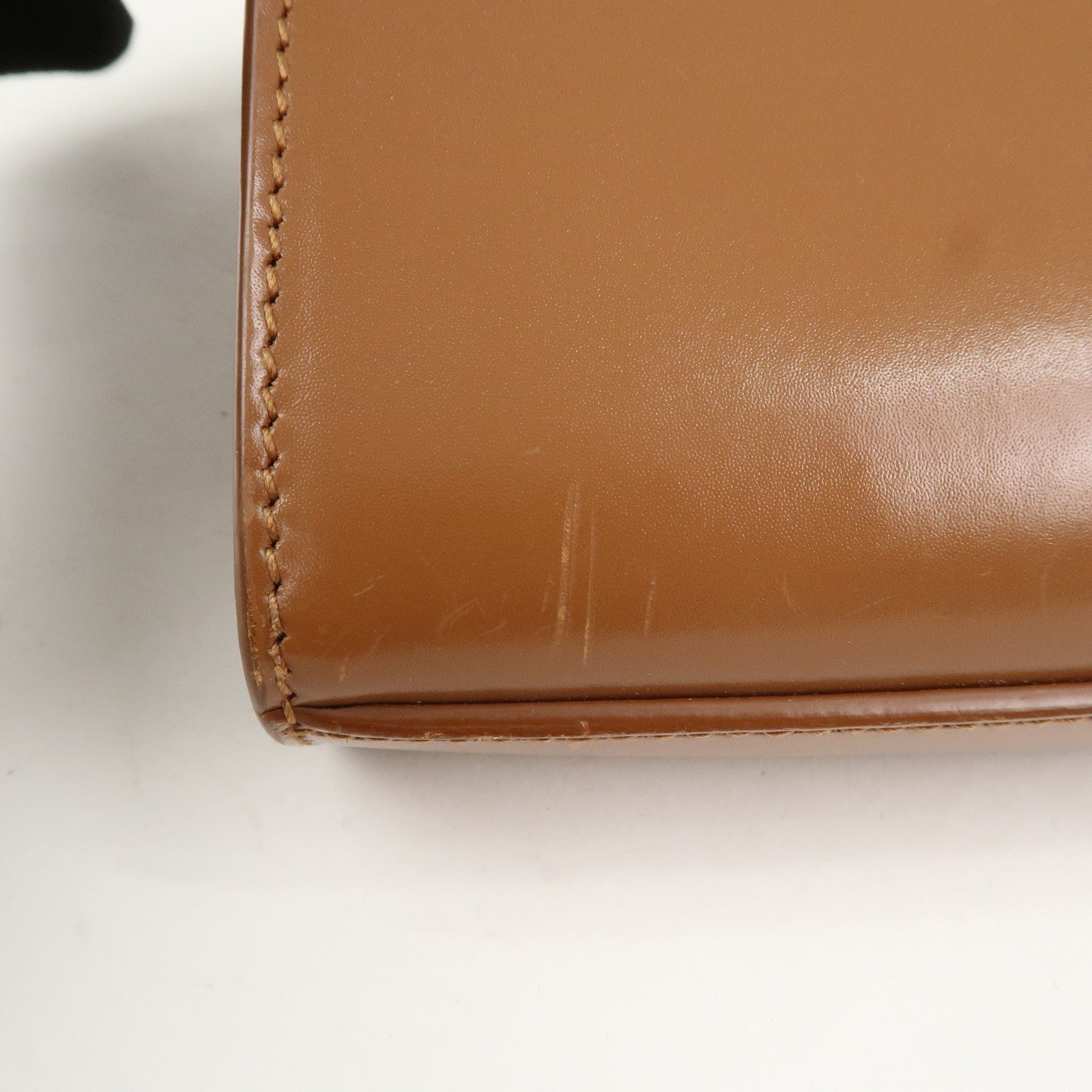 JIL SANDER Leather Tangle Small Shoulder Bag Crossbody Bag Brown