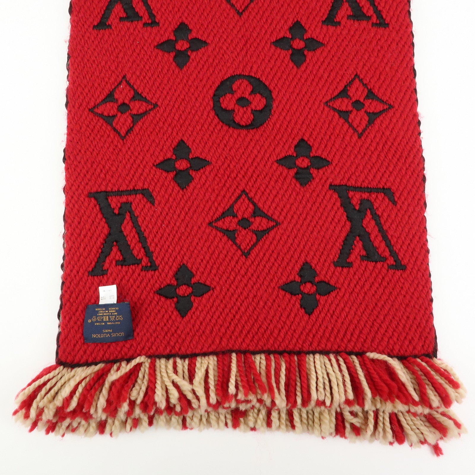 Louis Vuitton Monogram Echarpe Logomania Scarf Beige Red M73886