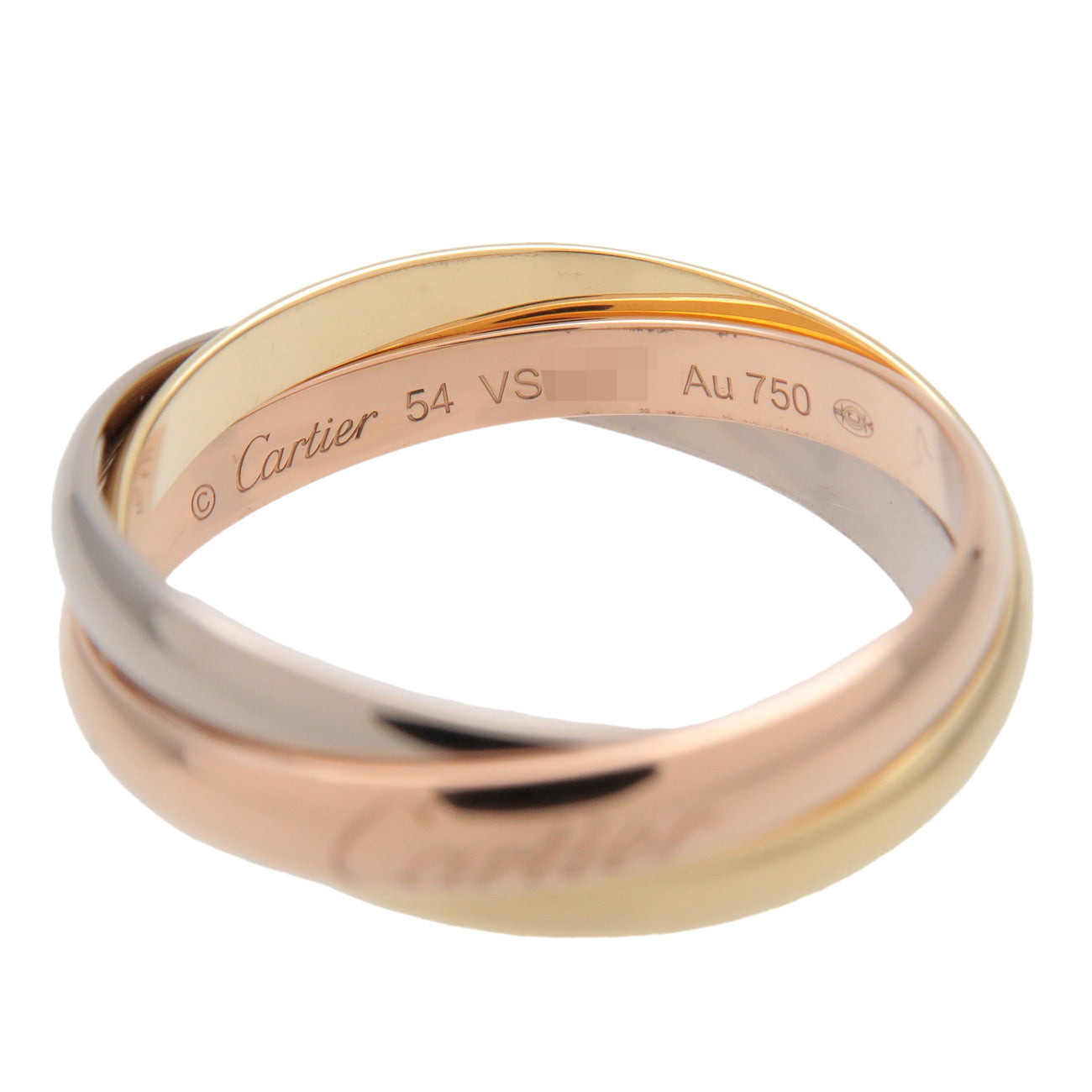 Cartier Trinity Ring SM K18 750YG/WG/PG #54 US7