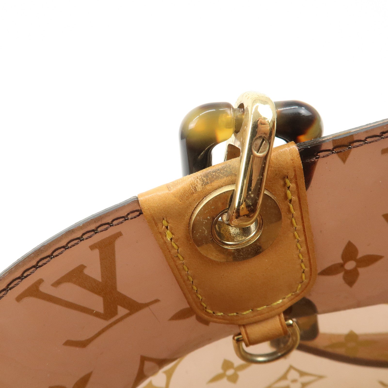Louis Vuitton Monogram Vinyl Cabas Ambre PM Tote Bag Brown M92502