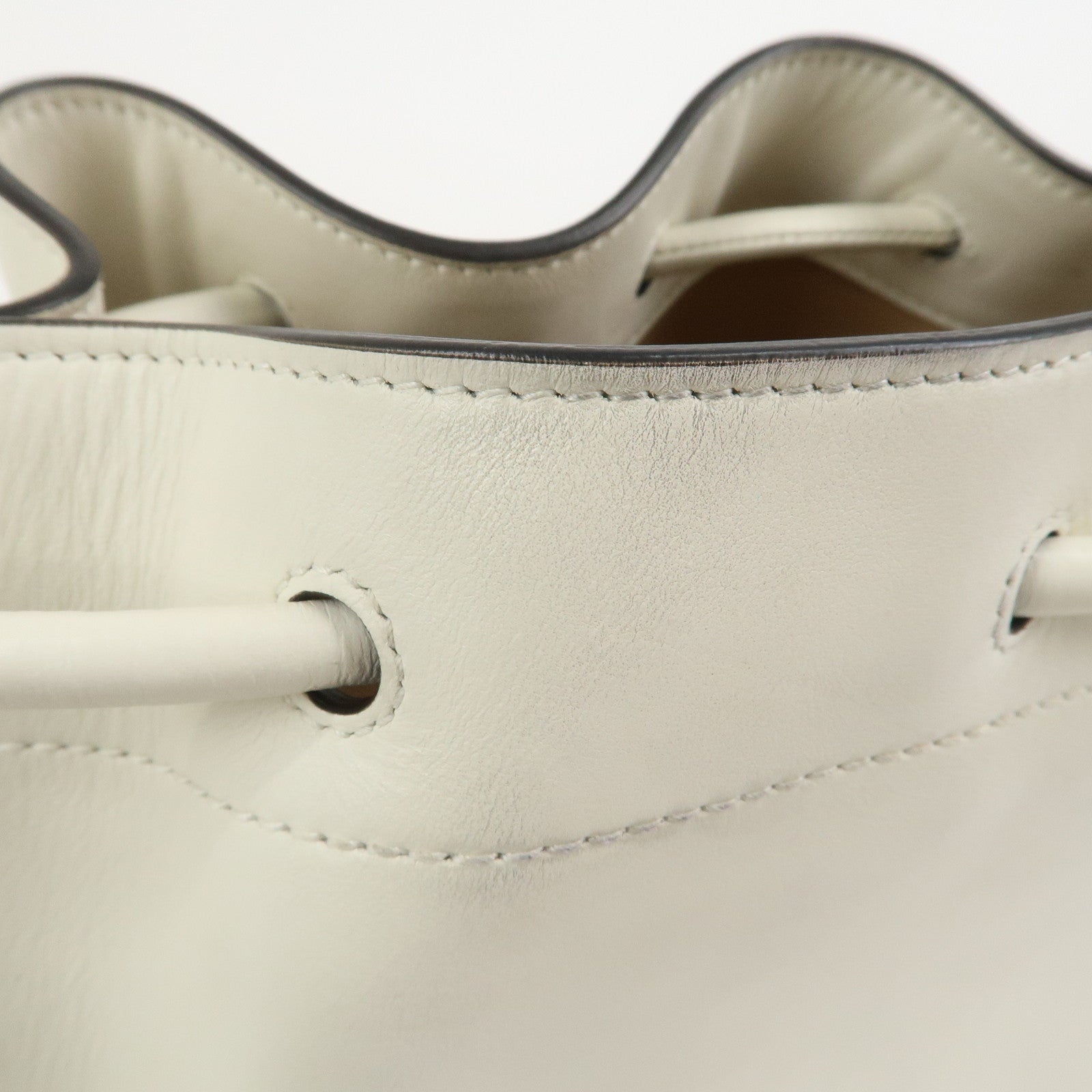 JIMMY CHOO Cinch Calf Leather Medium 2Way Hand Shoulder Bag Ivory