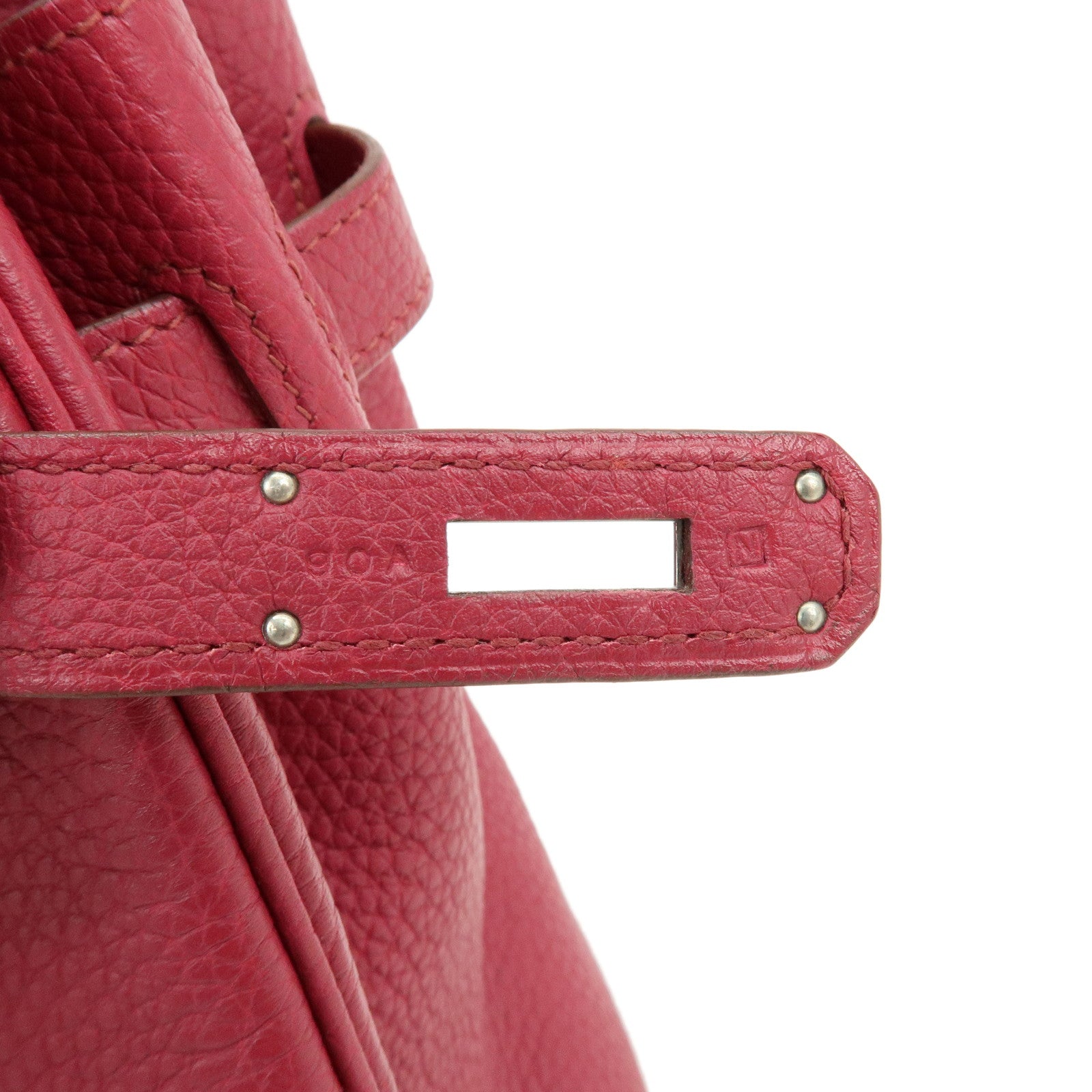 HERMES Birkin 30 Taurillon Clemence Hand Bag Rose Wood