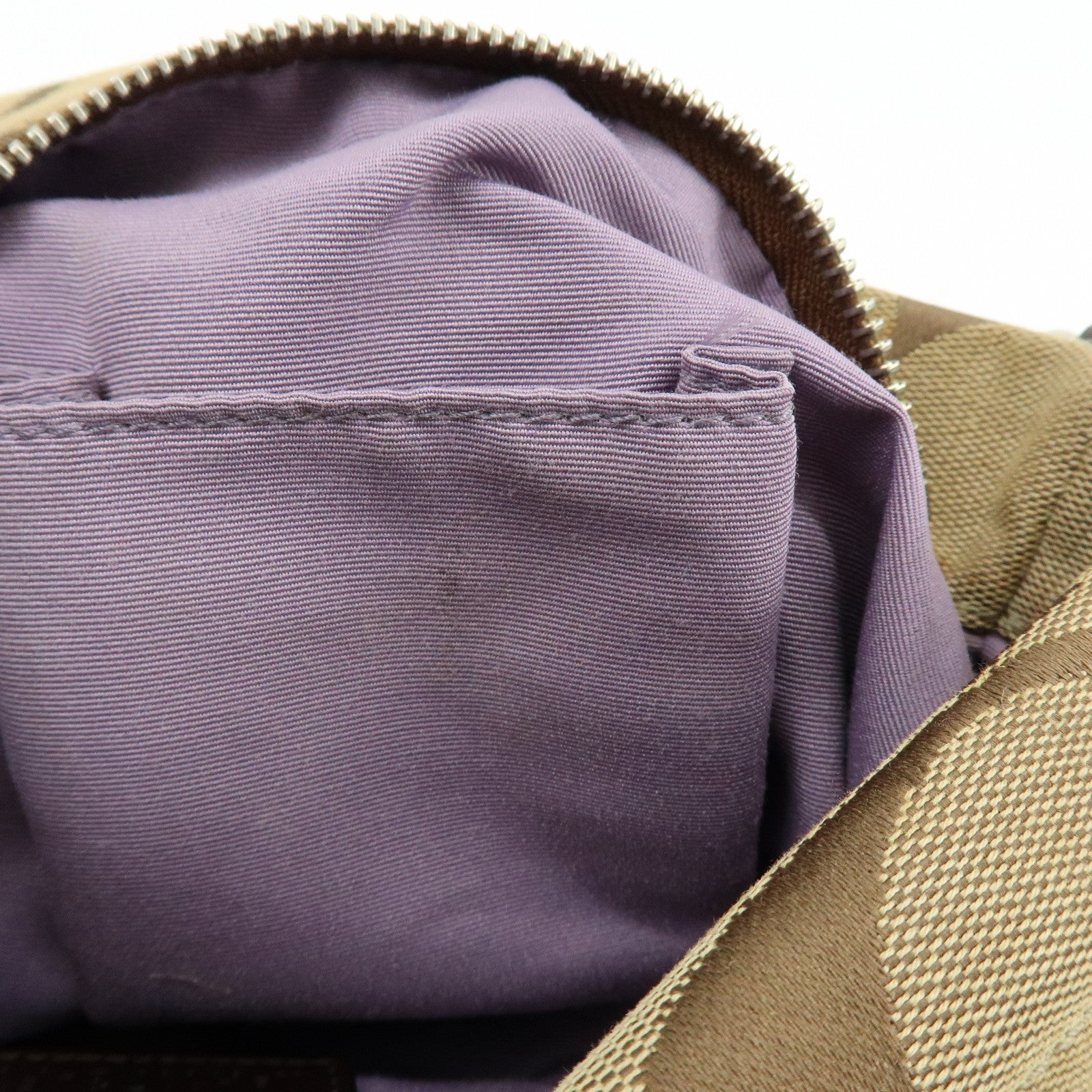 COACH Set of 2 Signature Canvas Leather Shoulder Bag Beige