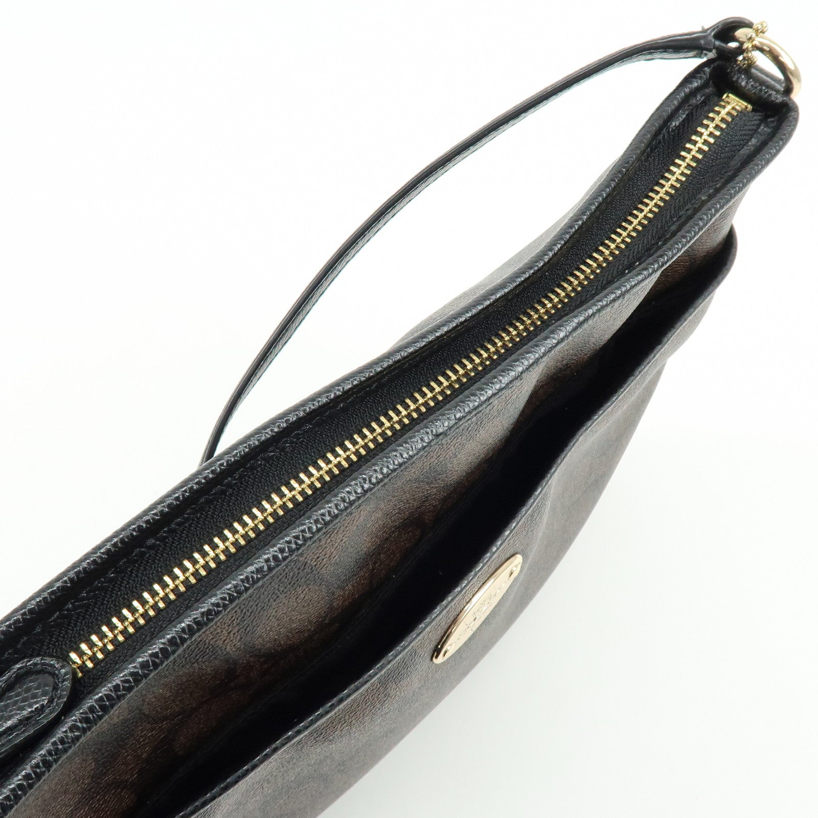 COACH Signature Margot Set of 2 PVC Leather Shoulder Hand Bag Brown