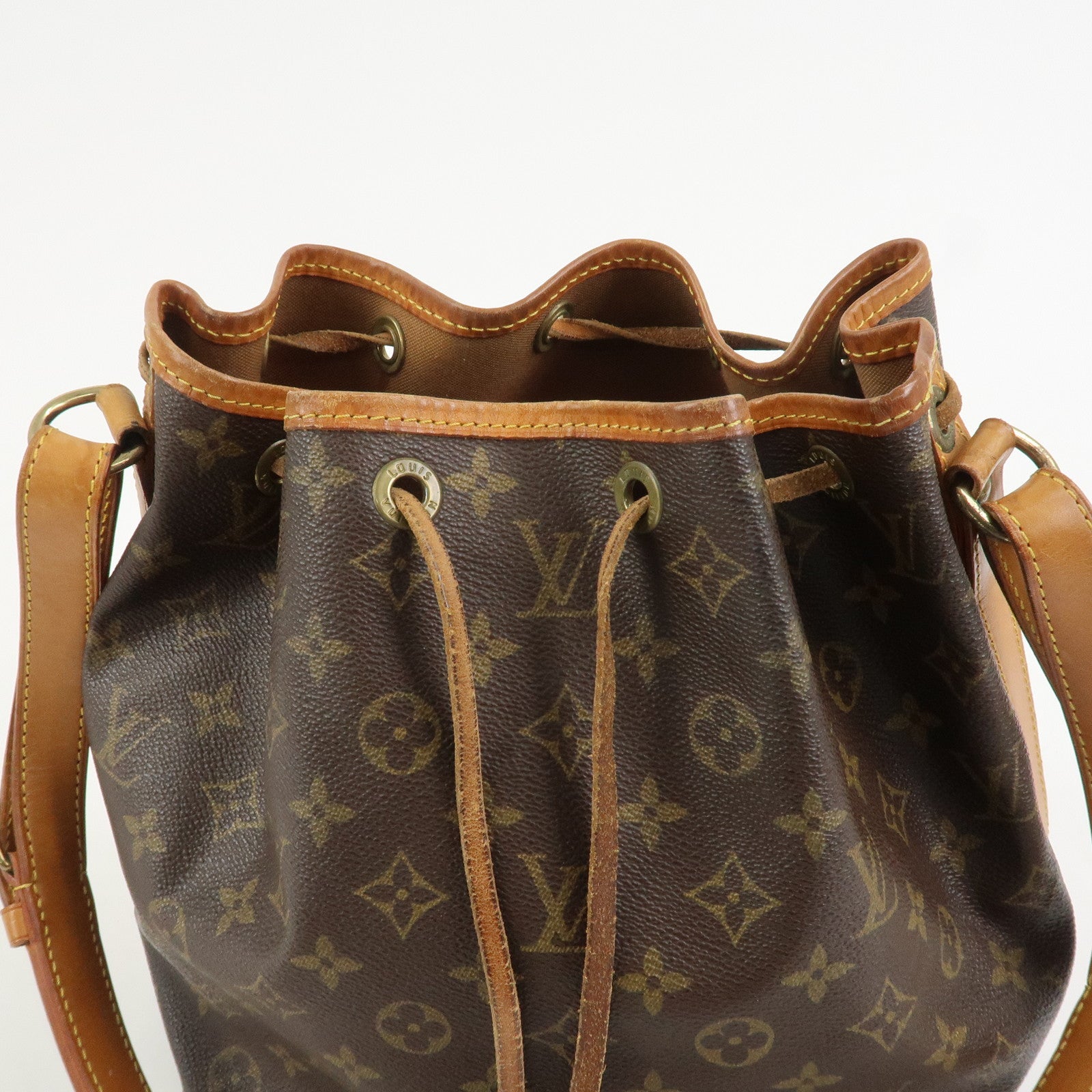 Louis Vuitton Monogram Canvas Petit Noe Shoulder Bag Brown M42226