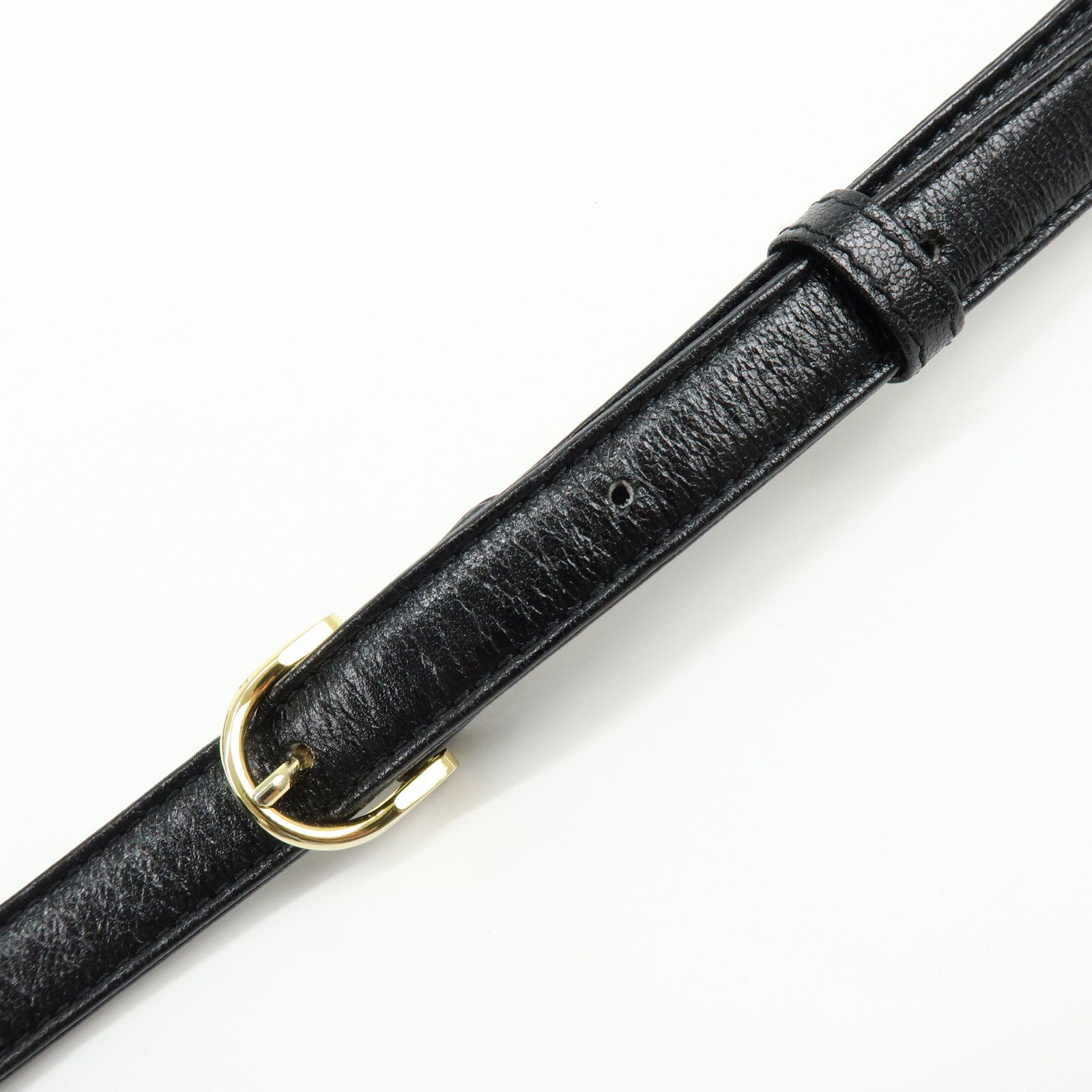 MIU MIU Leather 2Way Bag Hand Bag Shoulder Crossbody Bag Black