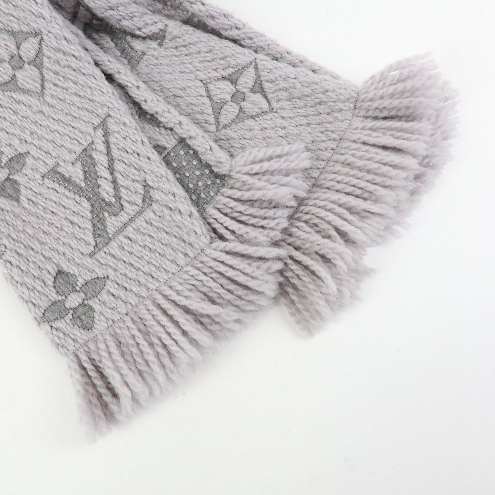Louis Vuitton Monogram Escharp Logo Mania Wool Silk Scarf M74742