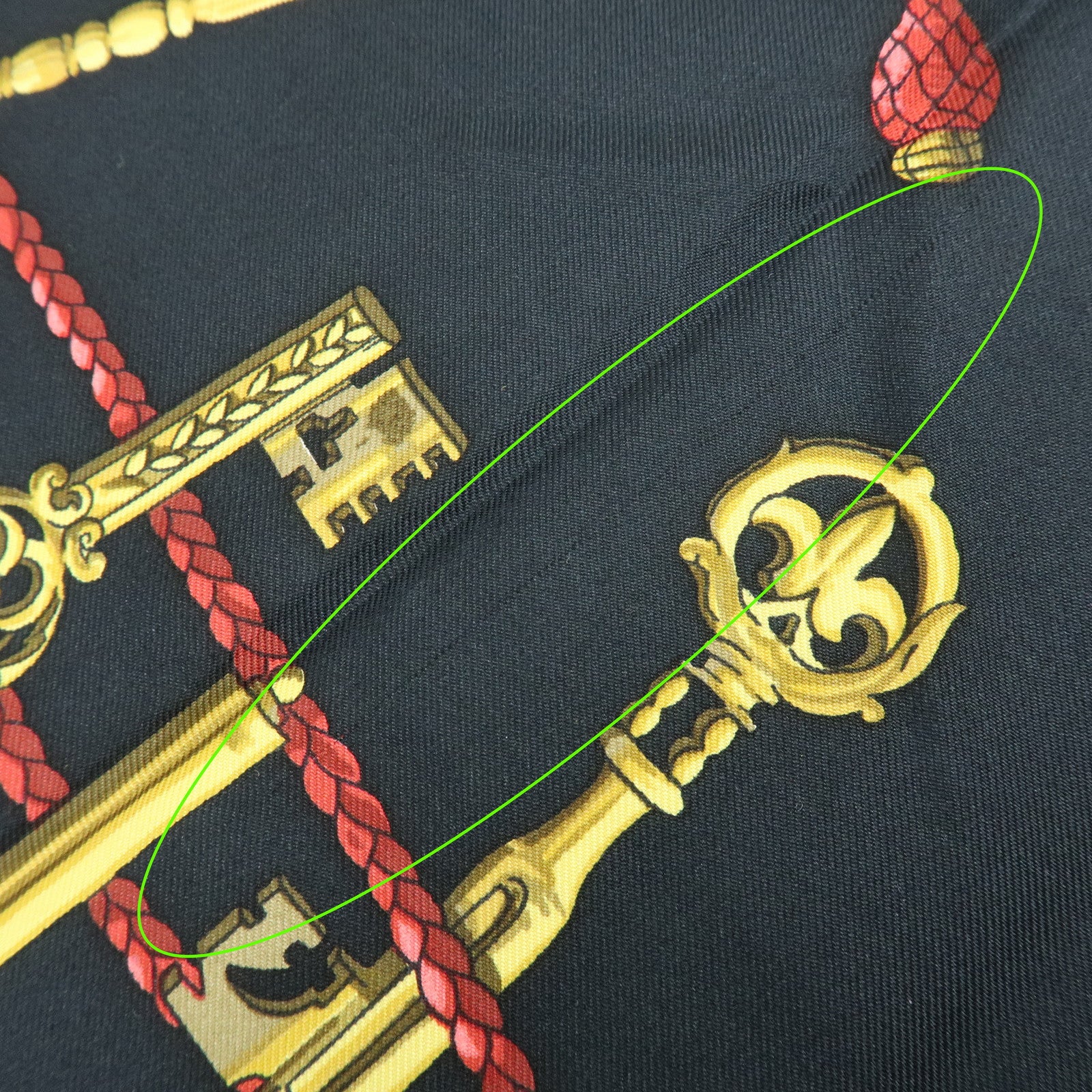 HERMES Carre 90 Silk 100% Scarf LES CLES THE KEYS RARE Black Gold